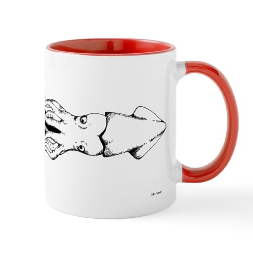White/Red Inside - The Love Squid Mug