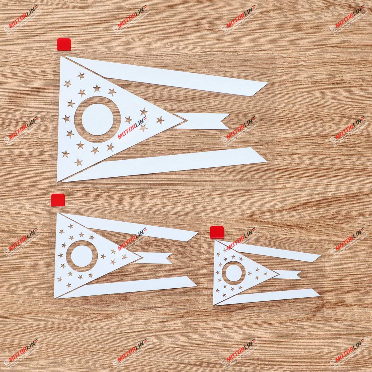 Ohio State Flag USA Vinyl Decal Stickers - 3 Pack (3