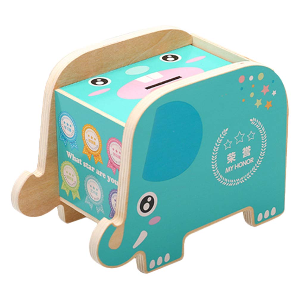 NUOBESTY Wooden Piggy Bank for Kids - Cute Animal Coin Saving Box, Educational Money Bank Toy for Children, Home Decor & Gift Idea | Perfect for Teaching Savings, Birthday Presents & Room Decoration