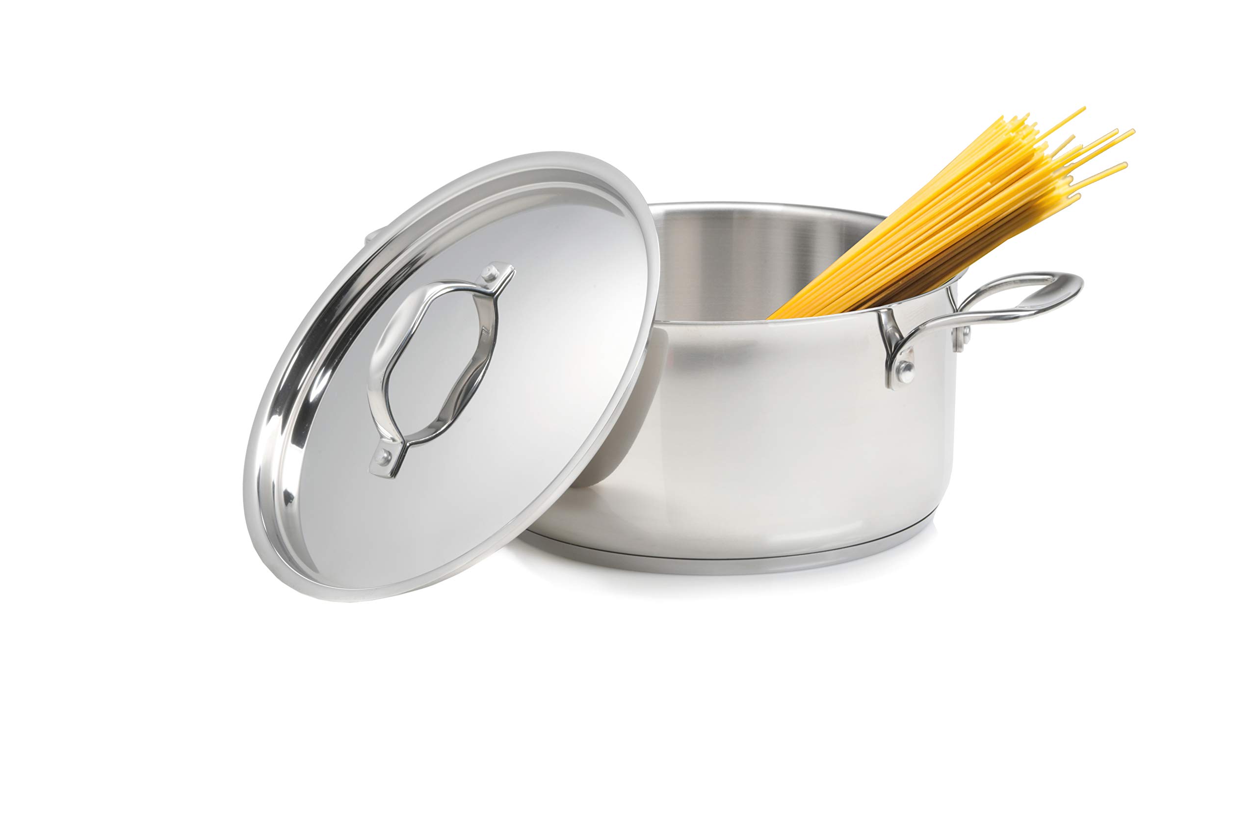 IMPULSE! Terra Stainless Steel Cookware Set - 3 Quart Saucepan with Glass Lid | Premium Induction Compatible Cooking Pot for Soups, Pasta & Sauces | Perfect for Home Kitchen & Professional Chefs