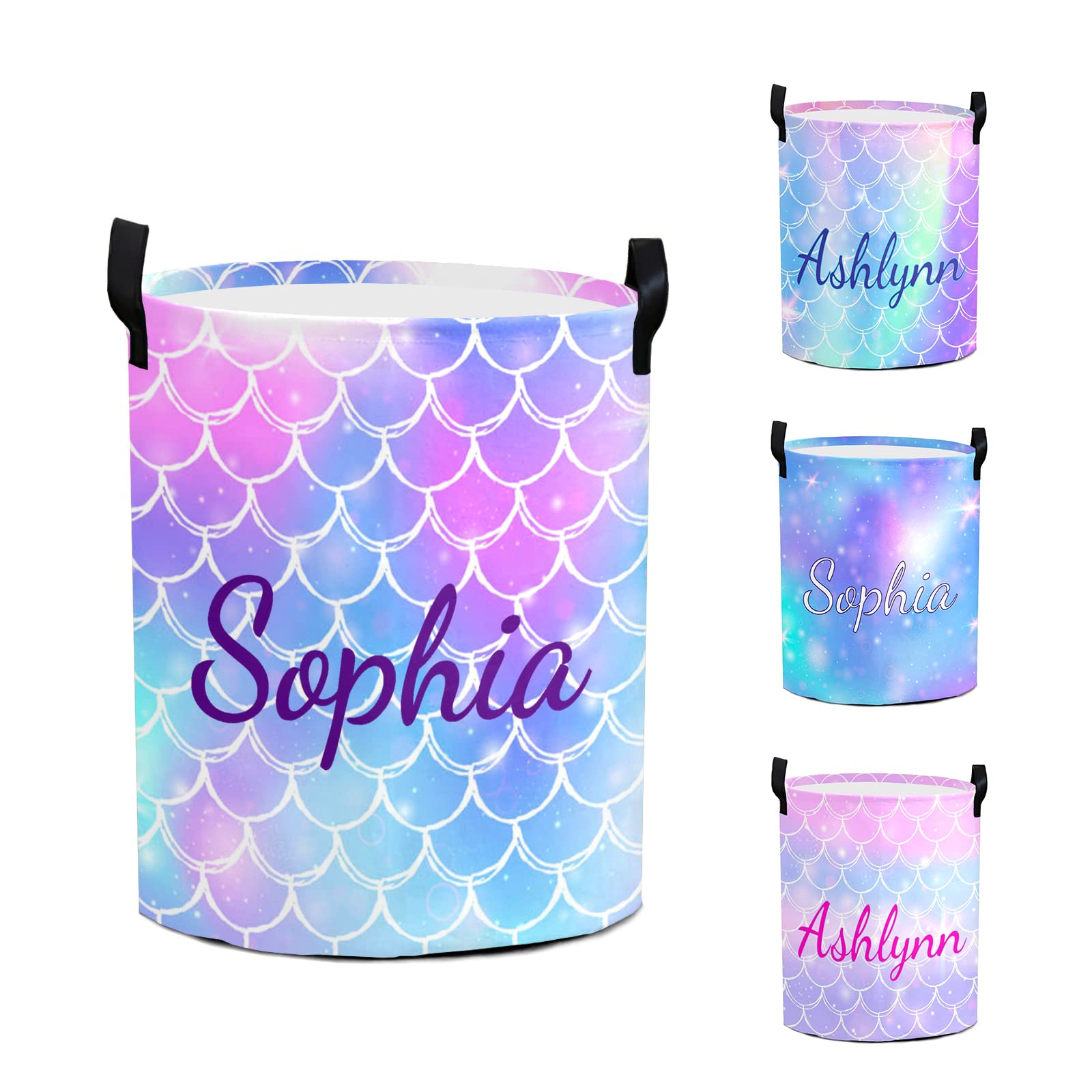 Personalized Baby Laundry Basket for Boys & Girls - Custom Collapsible Laundry Hamper with Handle - Nursery, Bathroom & Bedroom Storage Organizer - Perfect for Baby Clothes, Toys & Home Decor (Scale Design)
