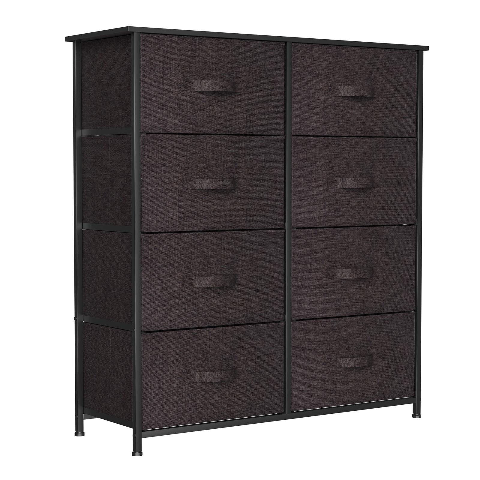 8-Drawer Dresser for Bedroom Storage - Brown Wooden Chest Cabinet for Closet, Bathroom, Kitchen & Garage Organization - Perfect for Home, Office & Dorm Room Storage Solutions