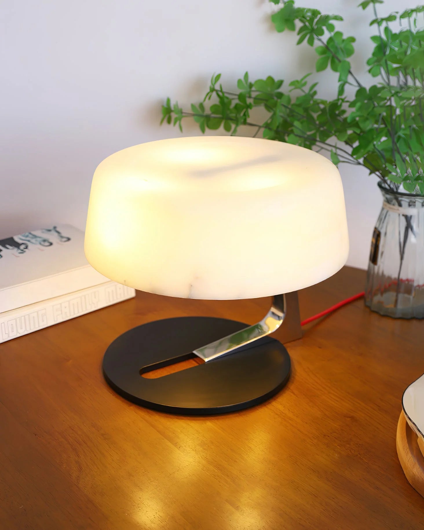 Modern Snowstone Table Lamp - Elegant Bedside & Living Room Lighting for Home Decor