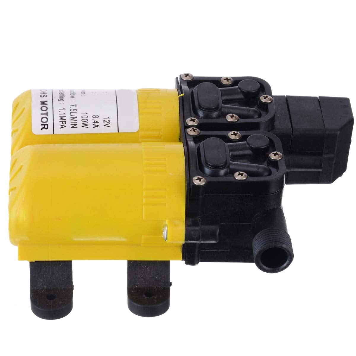 12V 80W High Pressure Diaphragm Water Pump - Electric Marine Boat Pump for Caravan, RV, Motorhome & Off-Grid Water Systems | Ideal for Freshwater Transfer, Bilge Pumping & Outdoor Camping Use