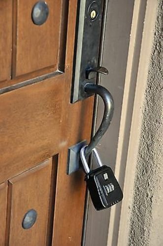 3-Key Lock Box - Alpha Key Style Key Safe with Door Knob Hanging Padlock | Secure Key Storage for Home, Office & Vacation Rentals | Outdoor & Indoor Use