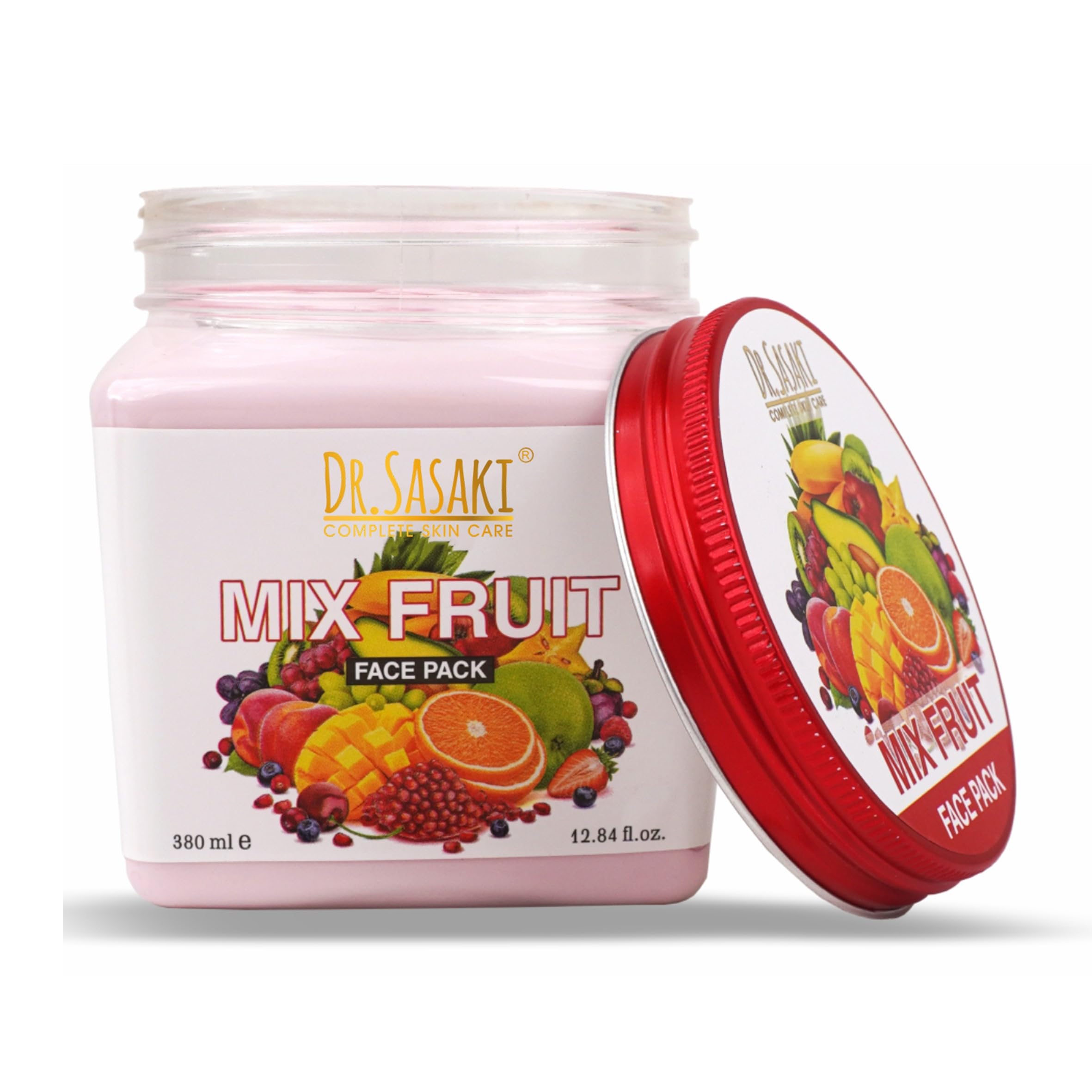 Dr. Sasaki Complete Skin Care Mix Fruit Face & Body Pack - 380ml | Brightening, Hydrating & Exfoliating for Glowing Skin | Perfect for Daily Skincare Routine & Spa Treatments