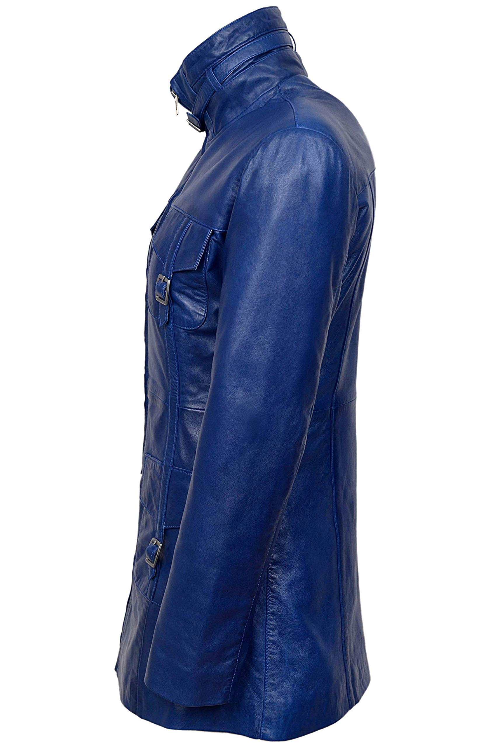Gothic Style 100% Lambskin Leather Jacket for Women - Mid-Length Fitted Coat with Premium Real Leather - Perfect for Night Out, Halloween Costume & Alternative Fashion