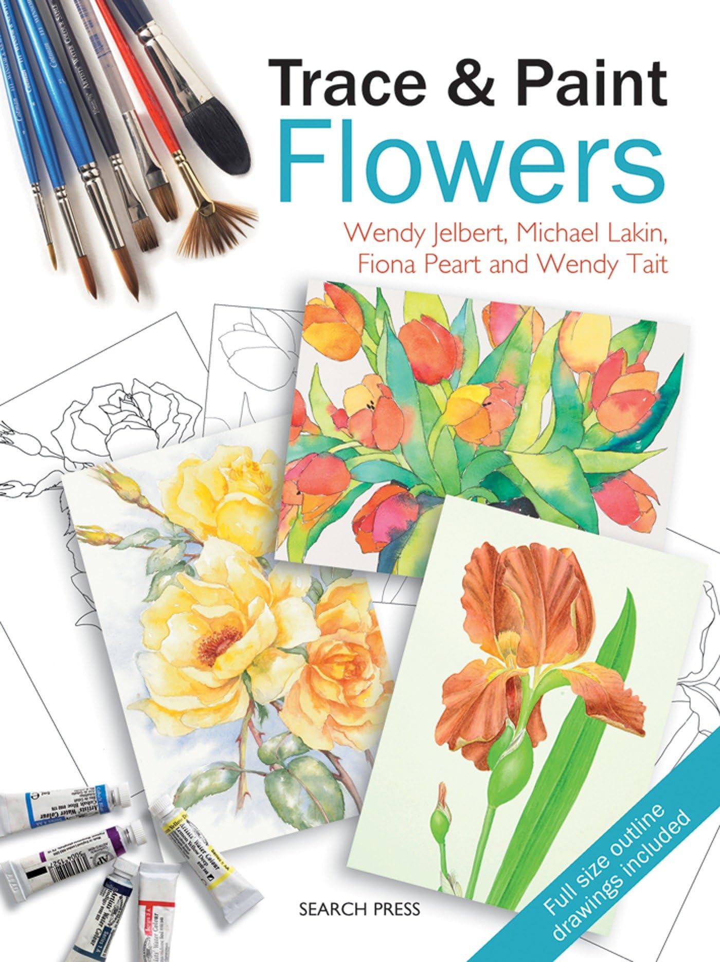 Trace & Paint Flowers - Premium Flower Stencil Kit for Artists & Beginners | Perfect for DIY Art, Home Decor, Scrapbooking & Relaxation Therapy