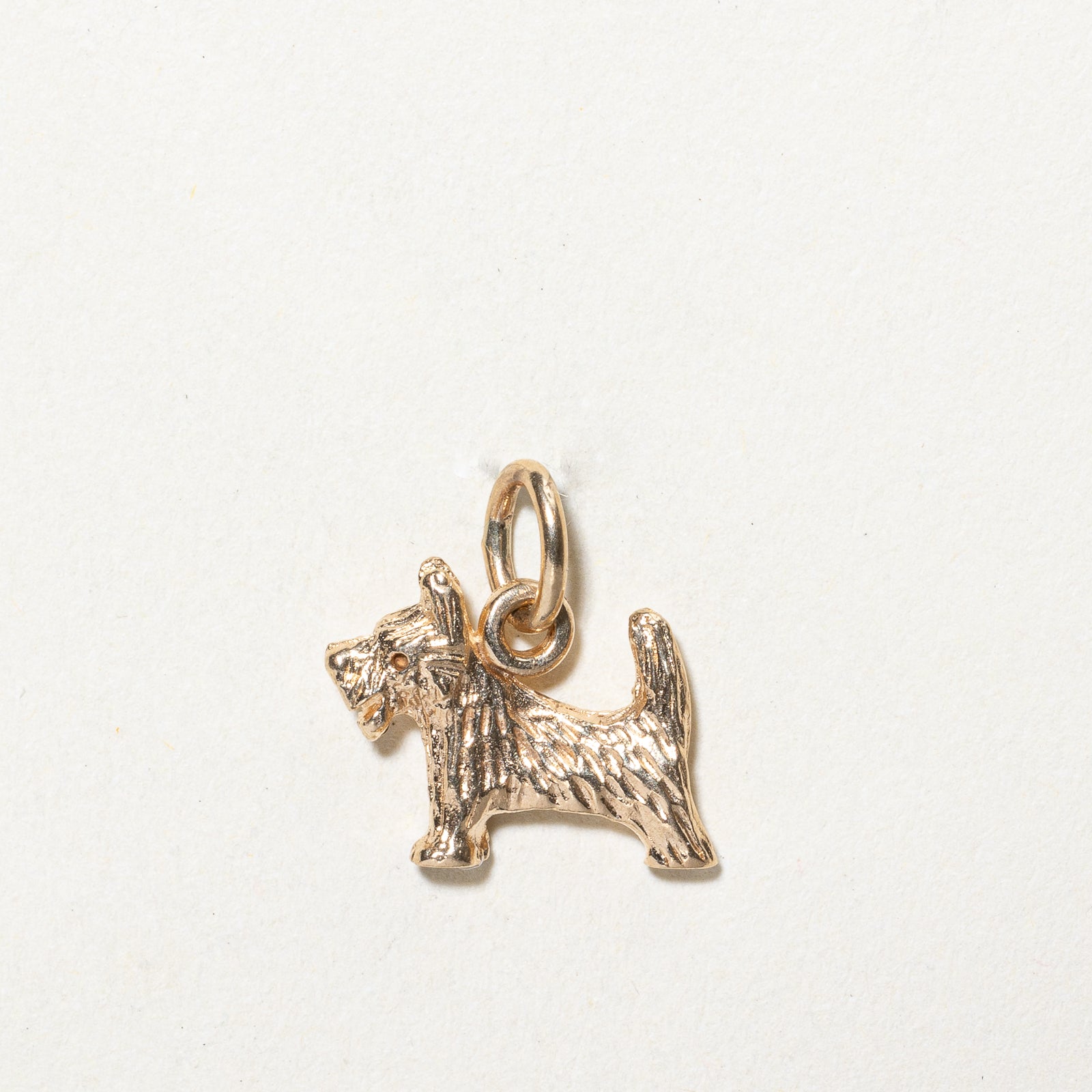 10K Yellow Gold Terrier Dog Charm Pendant - Dainty Pet Jewelry for Dog Lovers - Perfect for Necklaces, Bracelets & Gifts - Great for Everyday Wear, Special Occasions & Pet Memorials