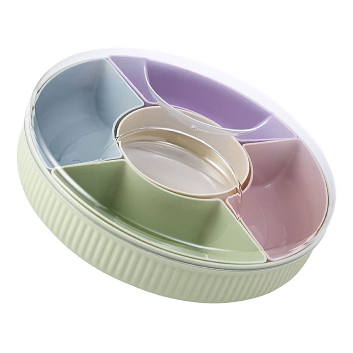 Cabilock Candy Nut Serving Tray - Divided Dried Fruit Platter Container for Snacks, Nuts, Candy, and Appetizers | Perfect for Parties, Picnics, and Home Entertaining