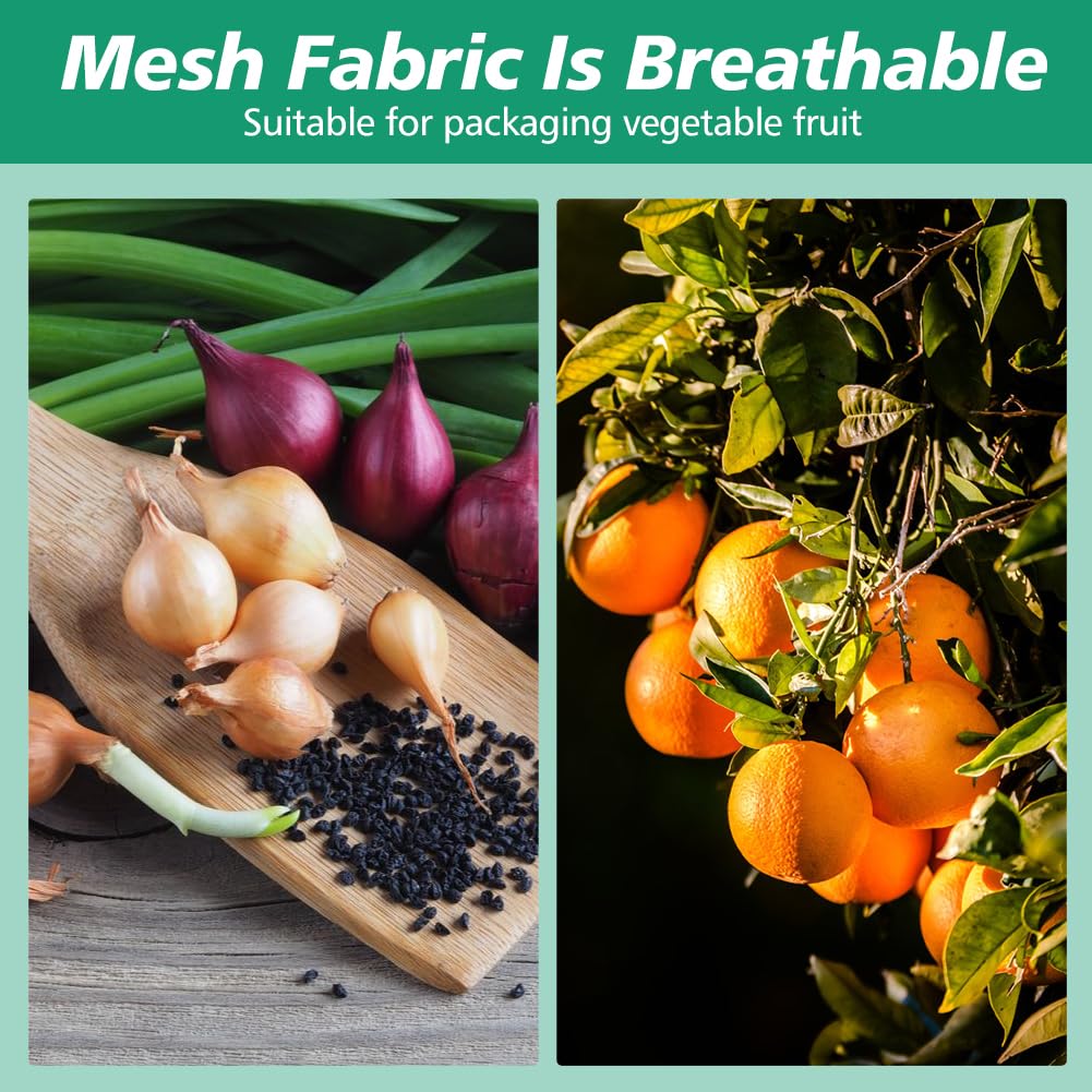30 Pack Extra Large Reusable Mesh Produce Bags - Breathable Vegetable Storage Sacks (14”x22”) for Citrus, Potato, Onion - Holds Up to 20 lbs - Perfect for Farmers Market, Grocery Shopping & Eco-Friendly Kitchen Storage