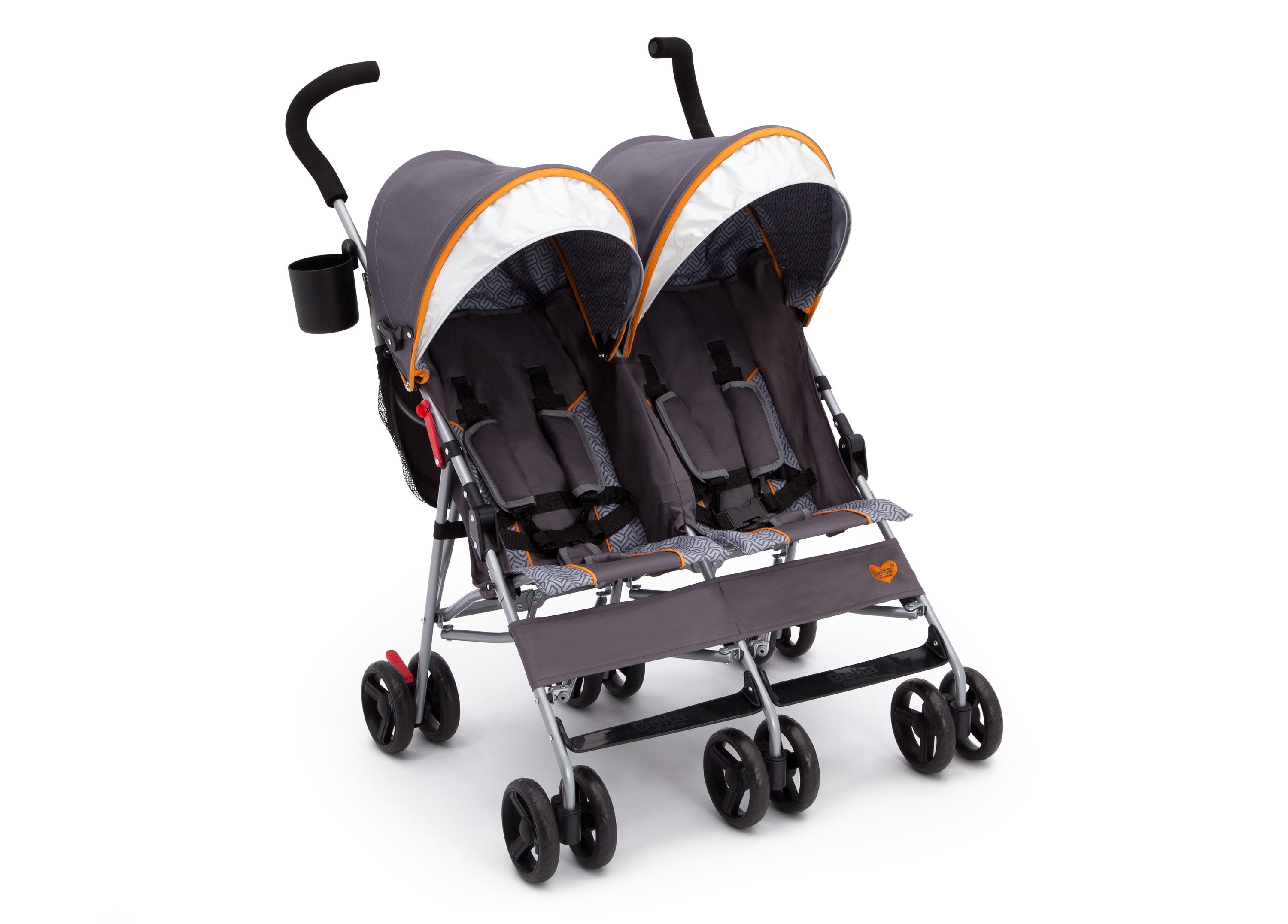LX Plus Side by Side Double Stroller for Twins - Lightweight Compact Foldable Baby Stroller with Adjustable Canopy & Storage Basket - Perfect for Shopping, Travel, and Outdoor Walks
