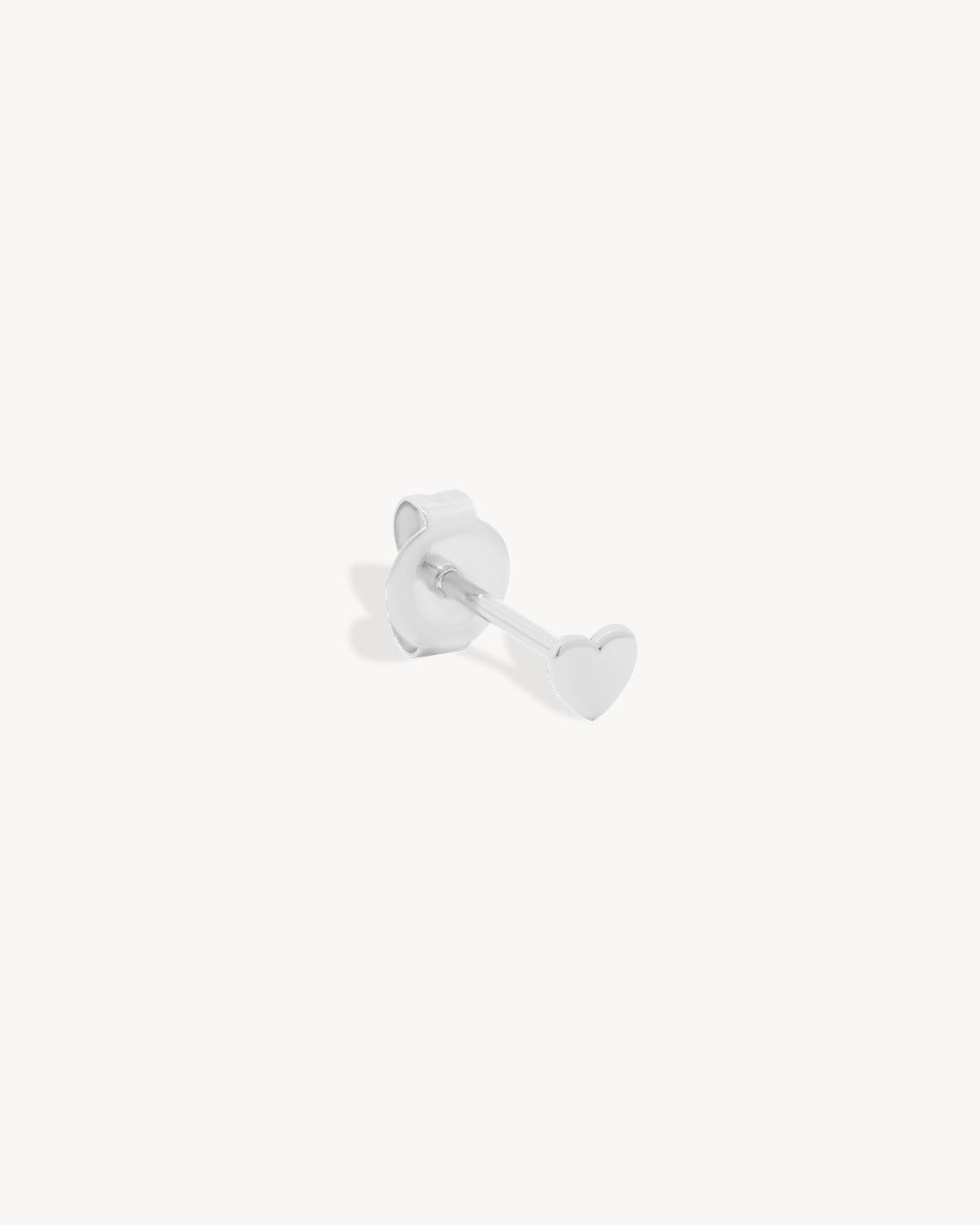 14K Solid White Gold Sweetheart Earrings for Women - Dainty Heart Stud Earrings for Valentine's Day, Anniversary & Everyday Wear