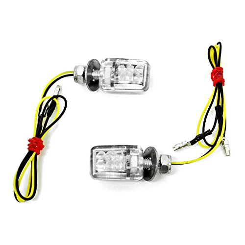 Krator Mini Custom LED Turn Signal Lights - Compatible with Buell Thunderbolt, Cyclone, Ulysses & Blast Motorcycles - Waterproof & Durable for Day & Night Riding