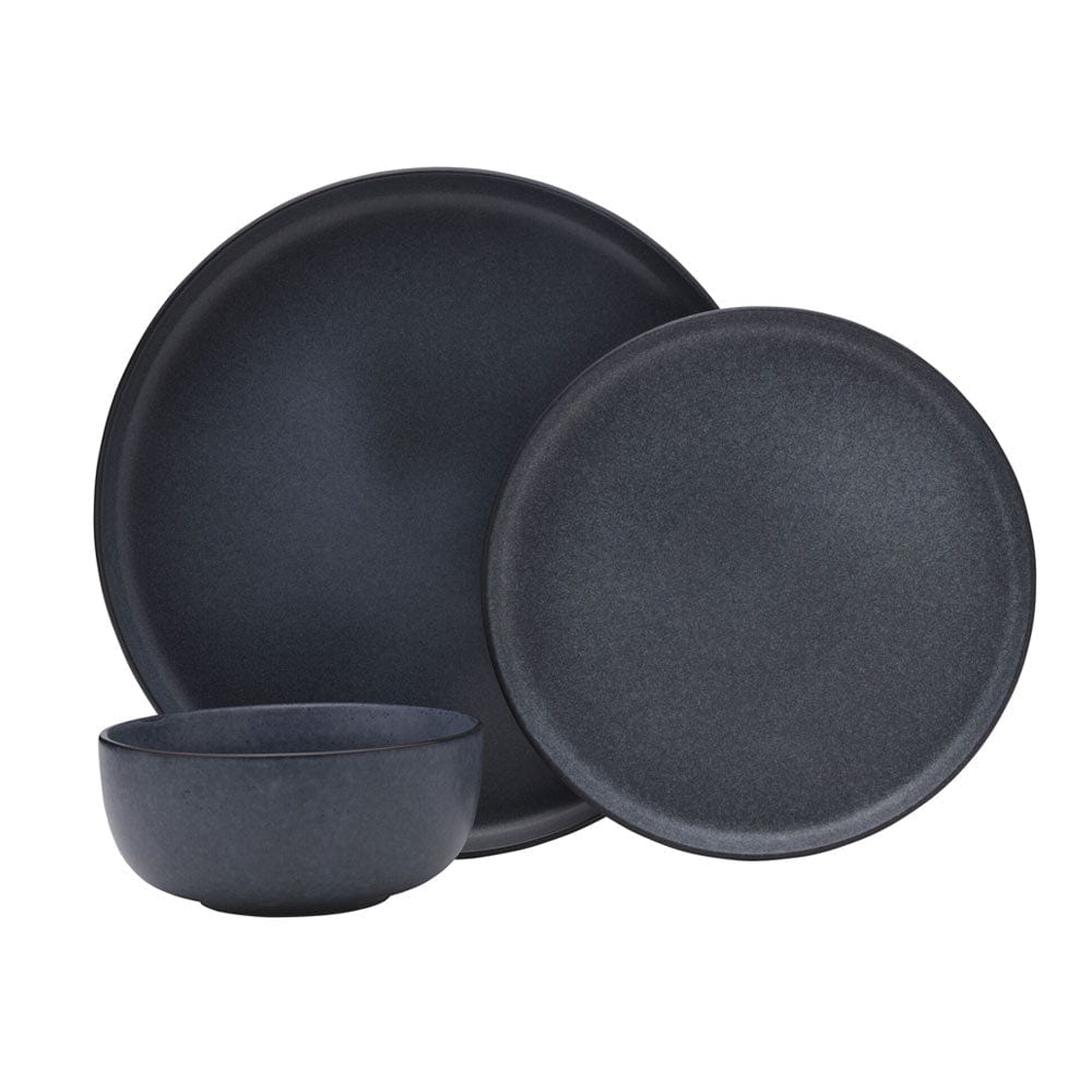 Mayer 12-Piece Dinnerware Set - Porcelain Plates, Bowls & Mugs for 4 People - Elegant Dinnerware for Family Meals, Dinner Parties & Holiday Gatherings