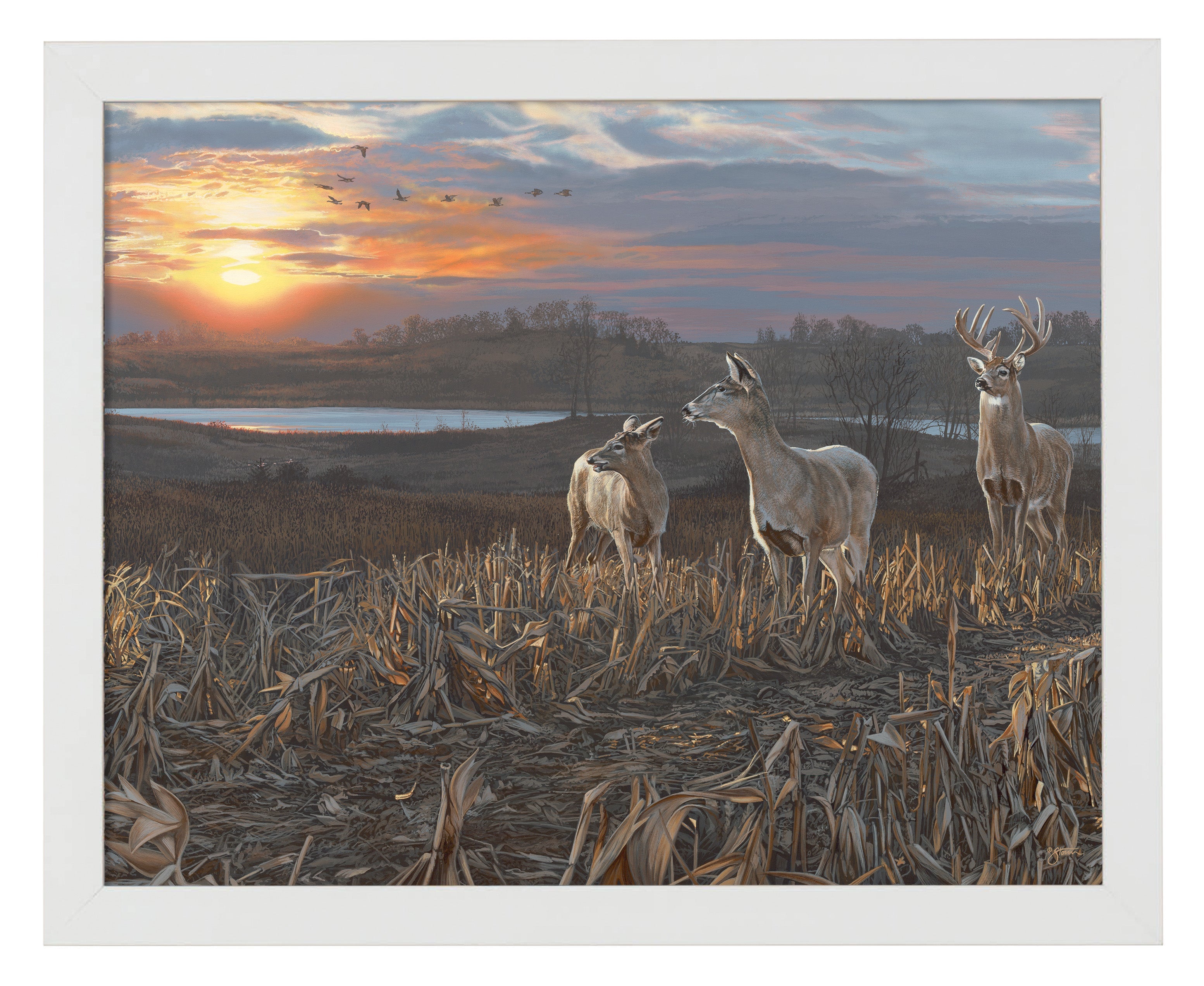 Evening Glow Art Prints - Stunning Wall Decor for Living Room, Bedroom & Office | Sunset Landscape Paintings for Home & Gift