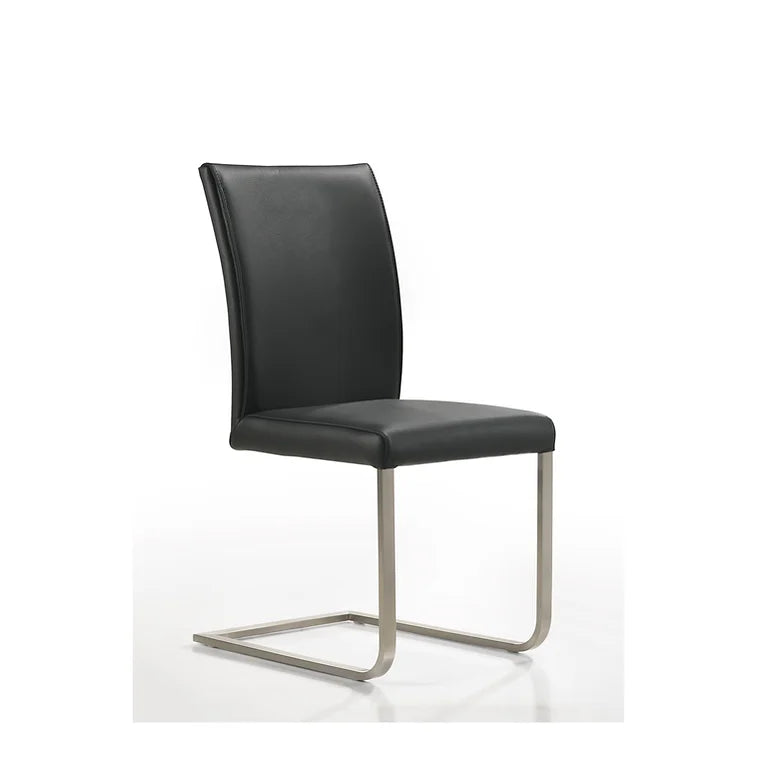 Premium Genuine Leather Dining Chairs (Set of 2) - Modern PU Leather Upholstered Side Chairs for Kitchen, Dining Room, Office - Comfortable & Stylish Seating Solution