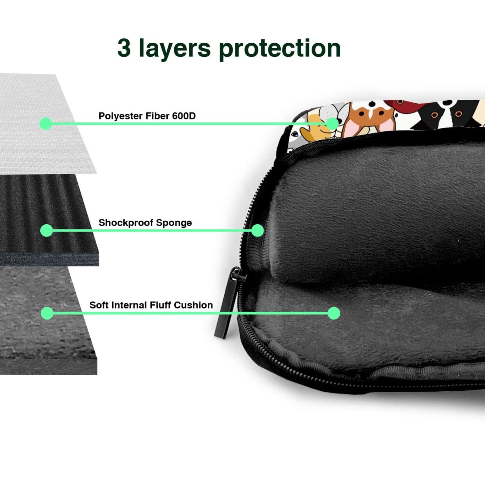 Stylish Unisex Laptop Bag for 13/14/15.6 Inch Devices - Durable Messenger Briefcase with Shoulder Strap & Tablet Sleeve - Perfect for Work, Travel & School