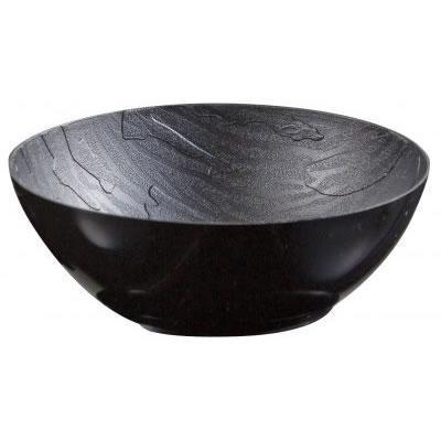 Premium Black Round Plastic Plates - Durable & Elegant Mahogany Finish - Perfect for Parties, Picnics, and Outdoor Dining