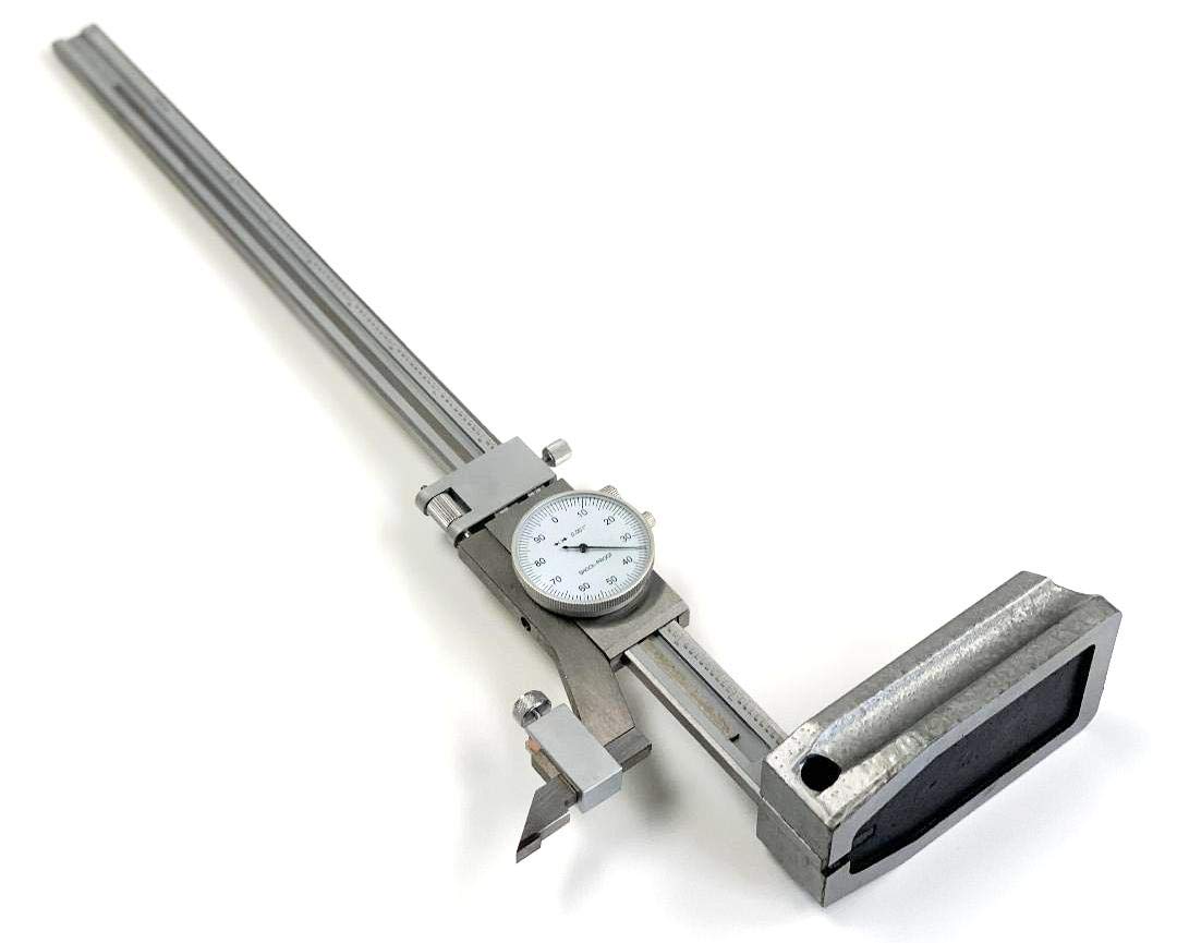 HHIP 4300-0028 Precision Stainless Steel Dial Height Gauge 0-6 Inch | Accurate Measurement Tool for Machining, Woodworking & Metalworking Projects