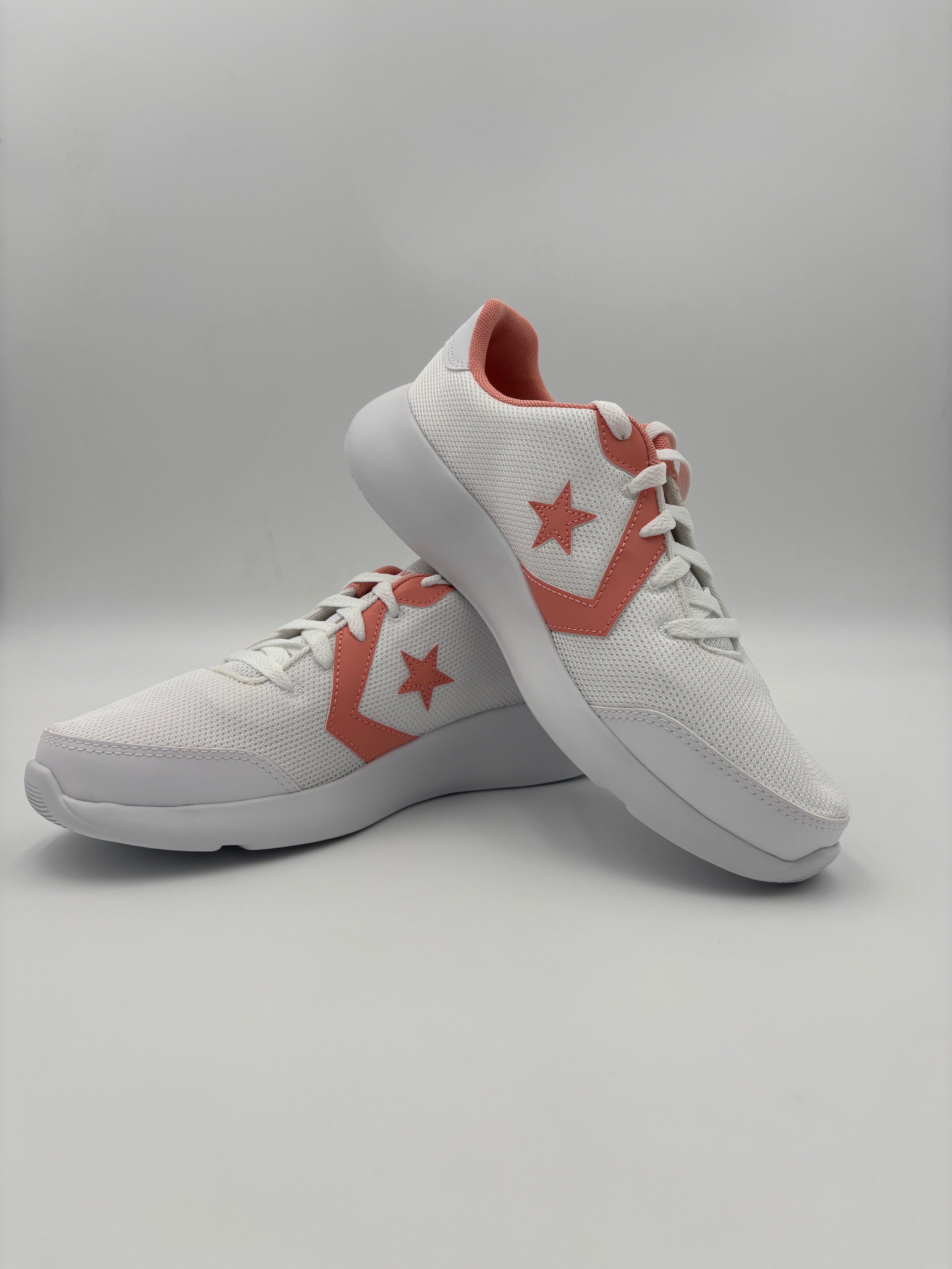 Converse Women's All Star Run White/Pink Running Shoes - Lightweight Sneakers for Women, Comfortable Athletic Shoes for Jogging, Gym & Casual Wear
