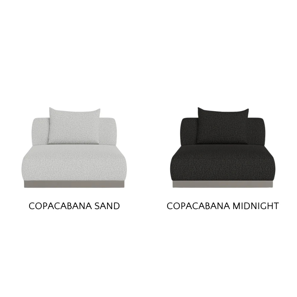Amalfi Outdoor Armless Single Sectional Sofa - Waterproof Patio Furniture for Poolside, Garden & Backyard Relaxation