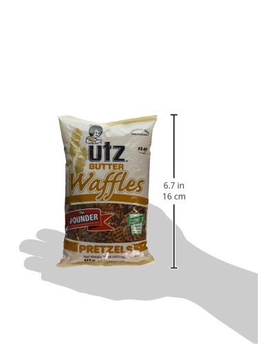 Utz Butter Waffles Pretzels - Crunchy Snack, 16oz Bag - Perfect for Parties, Movie Nights & On-the-Go Snacking