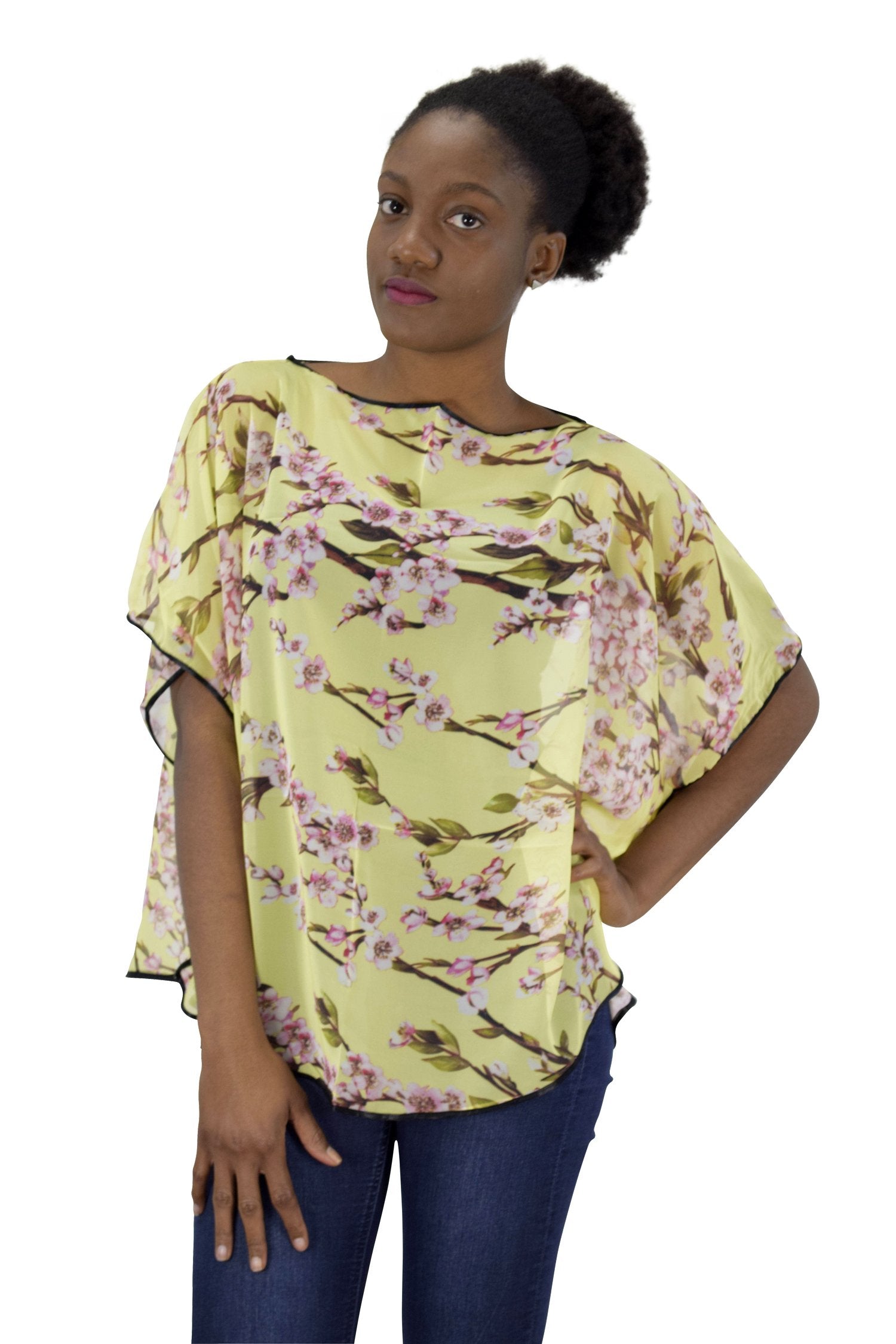 Women's Loose Fit Silhouette Shrug Poncho Cover Up Top - Lightweight Cardigan for Casual Wear, Beach Cover Up, Spring & Fall Layering