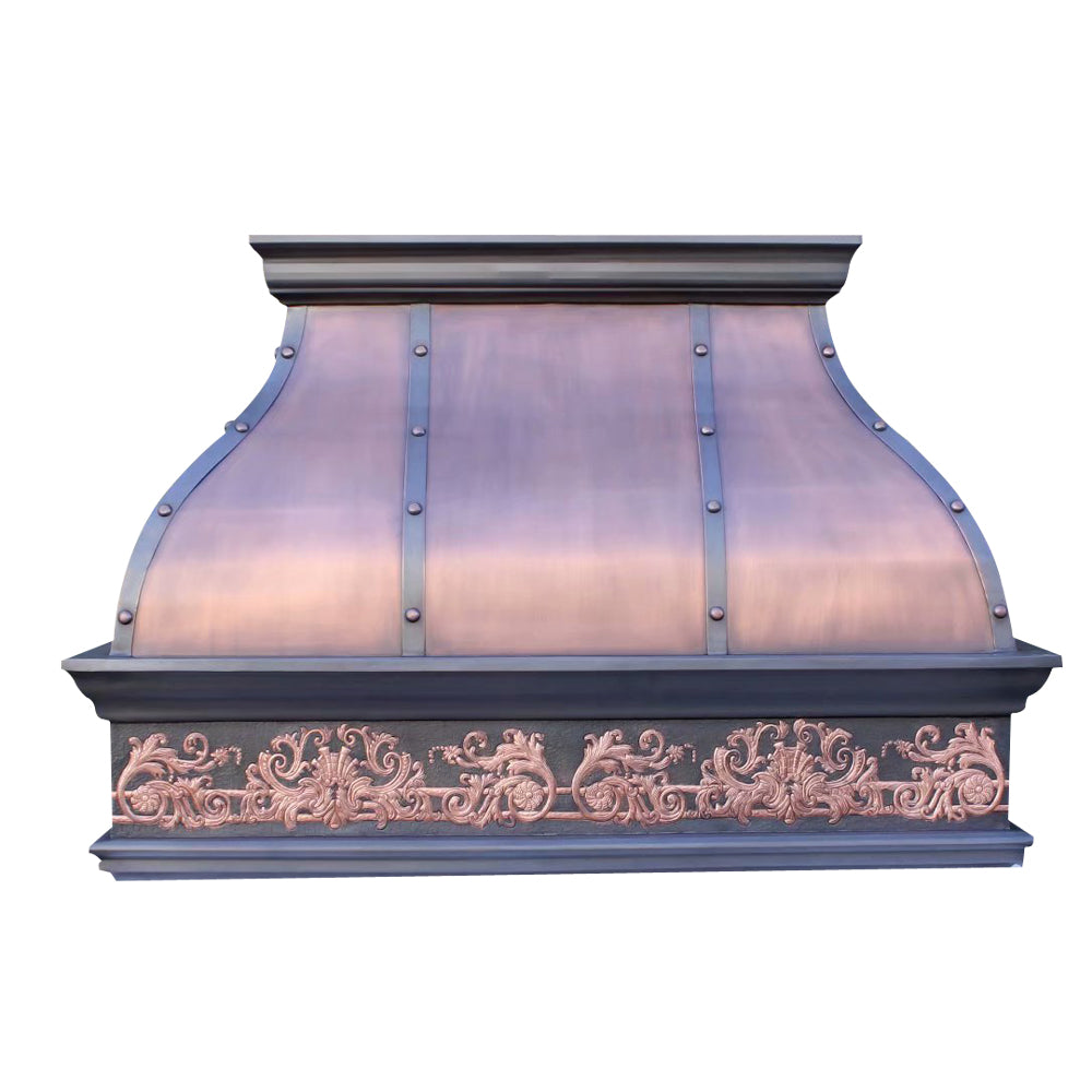 Akicon Custom Handcrafted Copper Range Hood AKH762BA - Premium Kitchen Ventilation for Modern Homes | Perfect for Gourmet Cooking & Open Concept Kitchens