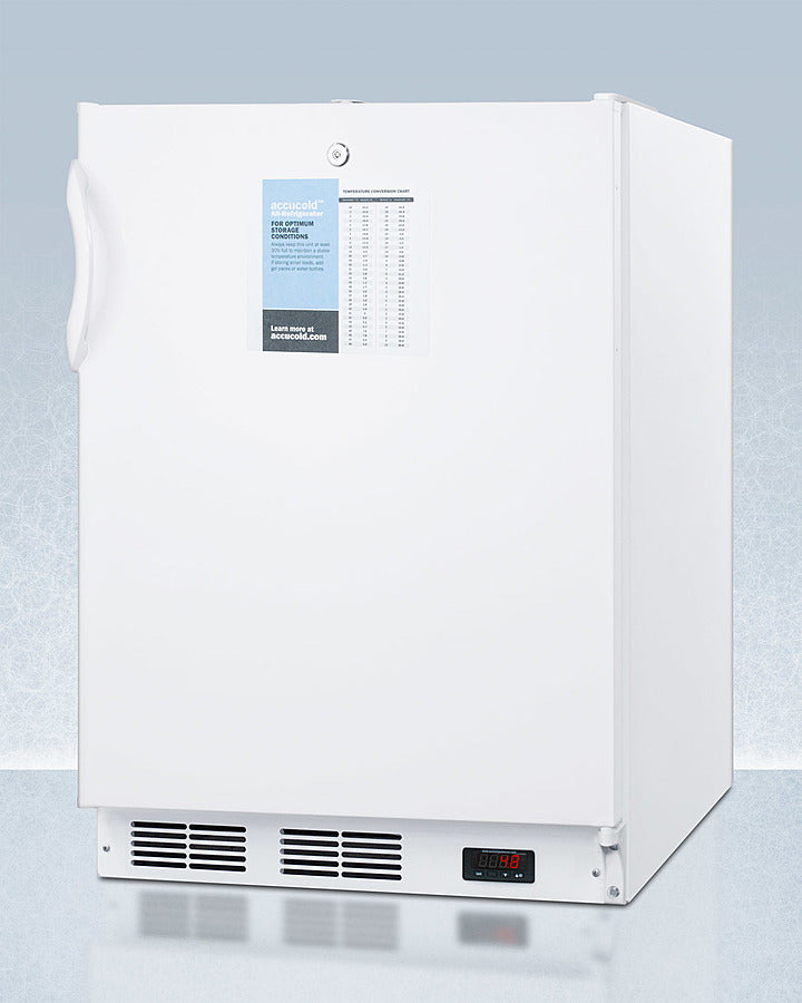 Accucold 24 Inch ADA Compliant Commercial Refrigerator with Probe Hole - Perfect for Restaurants, Delis, and Food Service Businesses