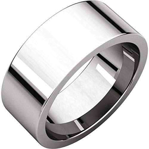 Sterling Silver 8mm Flat Comfort Fit Wedding Band Ring - Size 12 for Men & Women - Perfect for Anniversary, Engagement & Everyday Wear