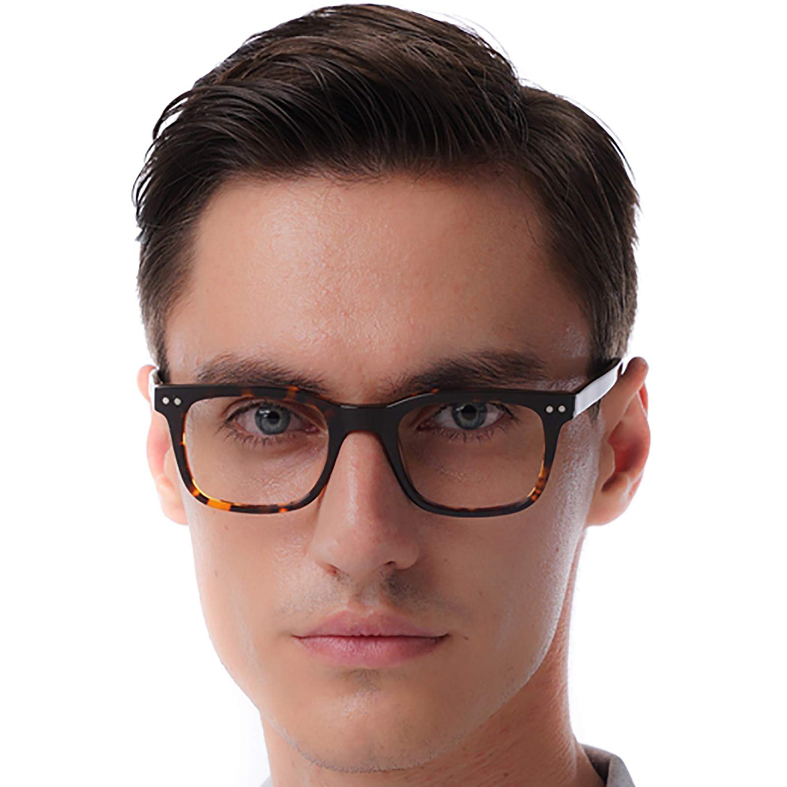Vintage Retro Square Acetate Eyeglasses for Men & Women - Non-Prescription Fashion Glasses - Perfect for Costume Parties, Hipster Style & Everyday Wear