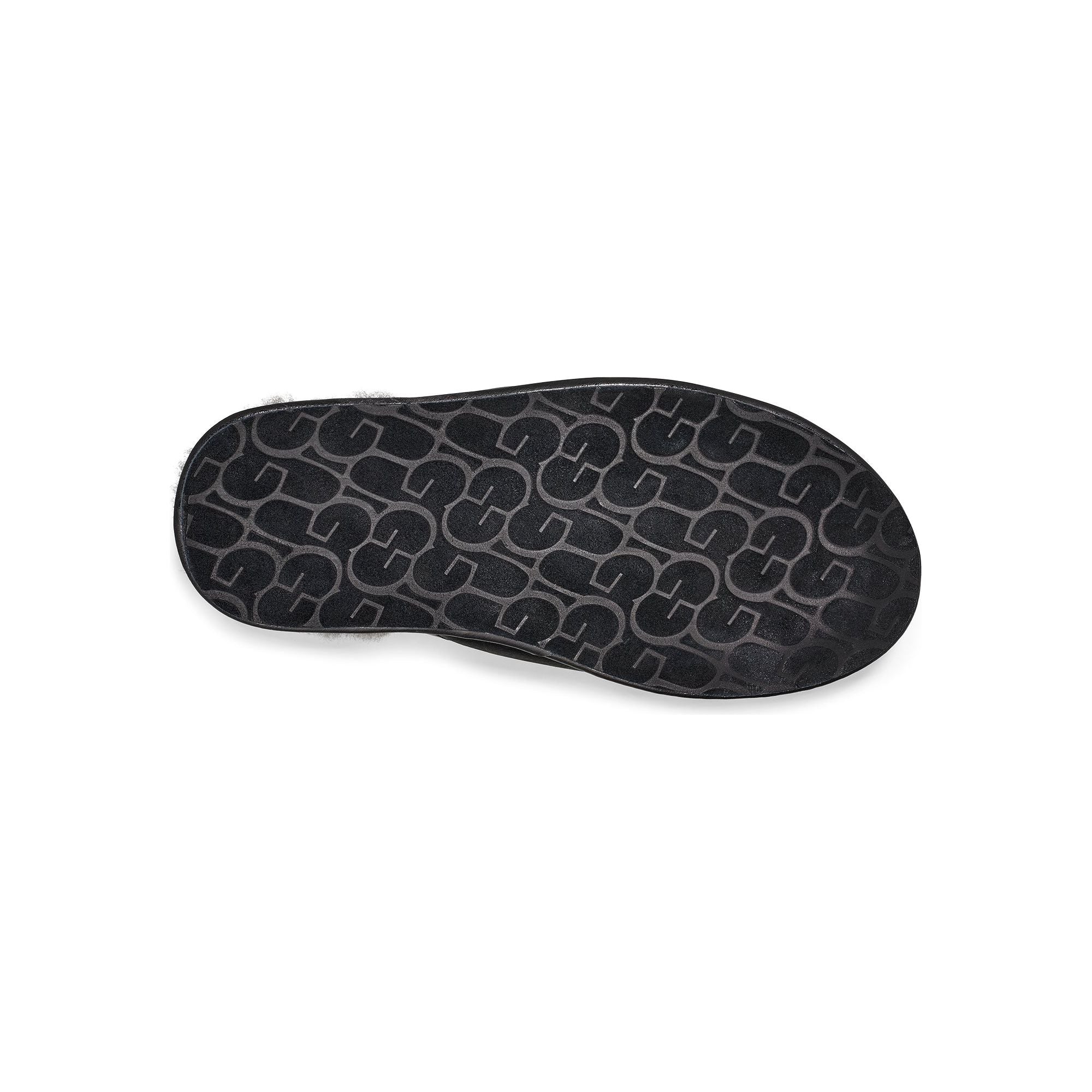 UGG Men's Scuff Leather Slipper - Black Comfortable House Shoes for Indoor & Outdoor Wear - Perfect for Home, Office & Relaxation