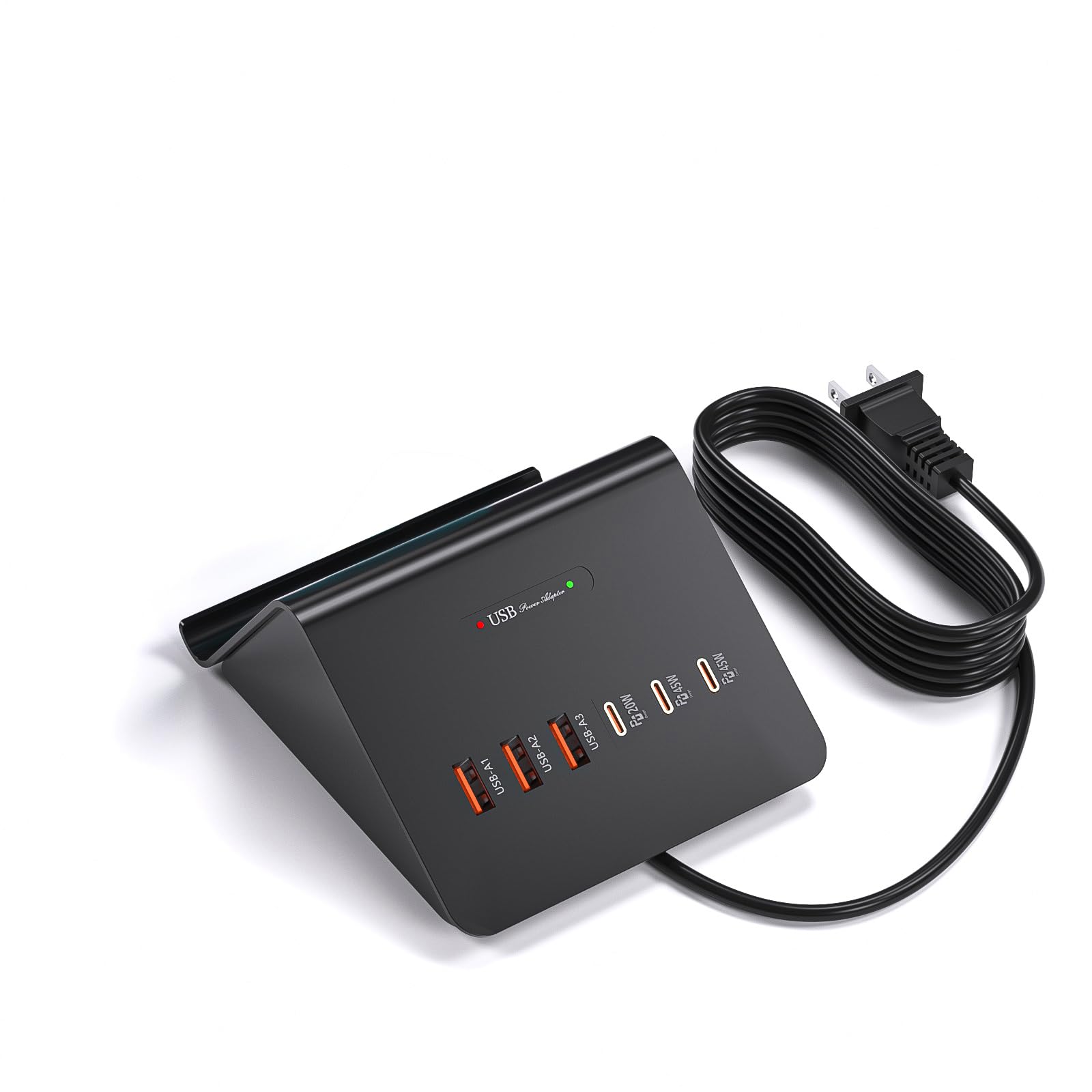 100W GaN 6-Port USB C Charging Station with 45W PD & 15W Wireless Charger - Fast Multi-Device Charger for iPhone, iPad, Samsung Galaxy, MacBook, Laptops - Perfect for Home, Office & Travel Accessories
