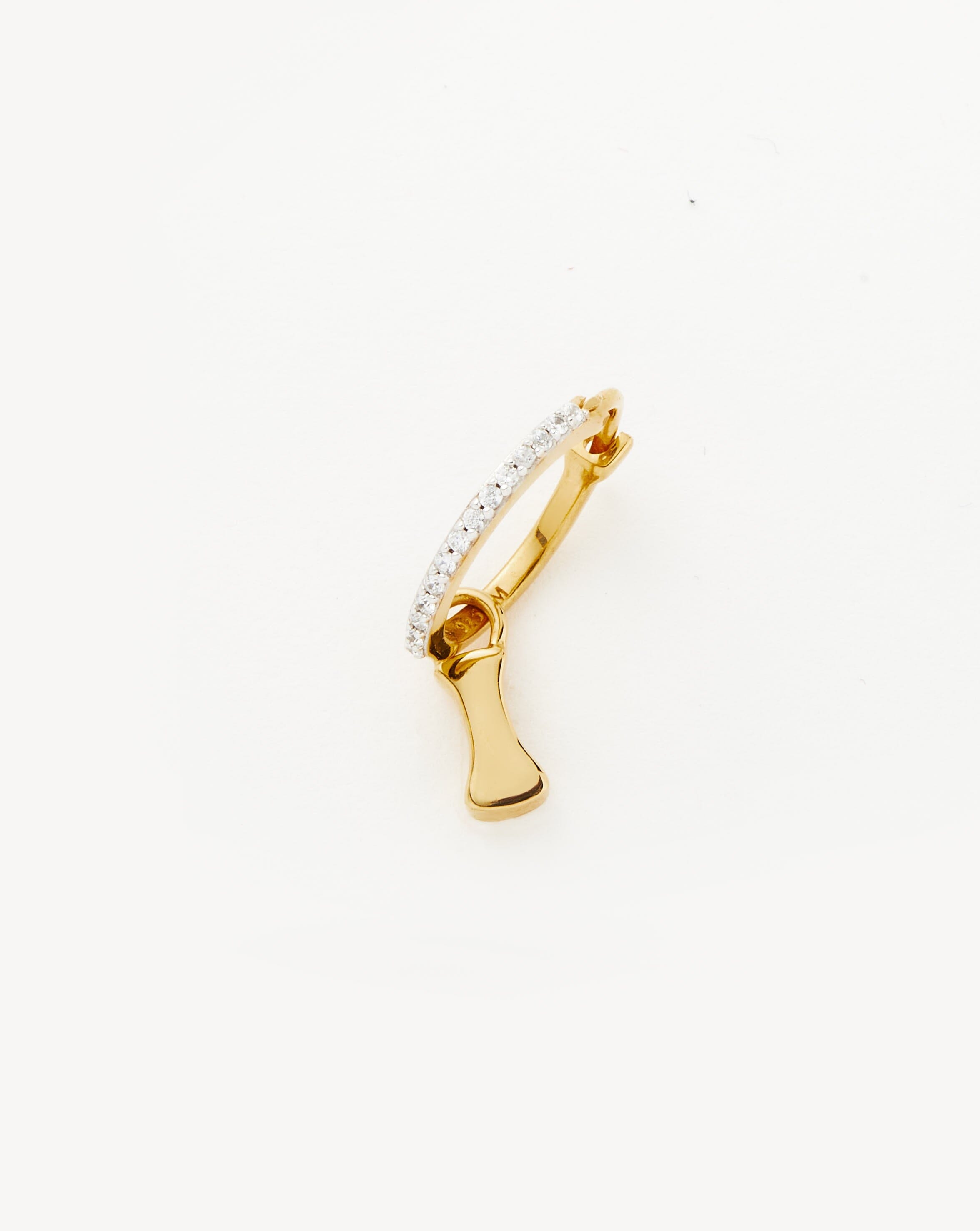 Initial I Hoop Earrings - 18k Gold Vermeil Single Charm Letter Jewelry for Women - Perfect for Everyday Wear, Gifts & Special Occasions
