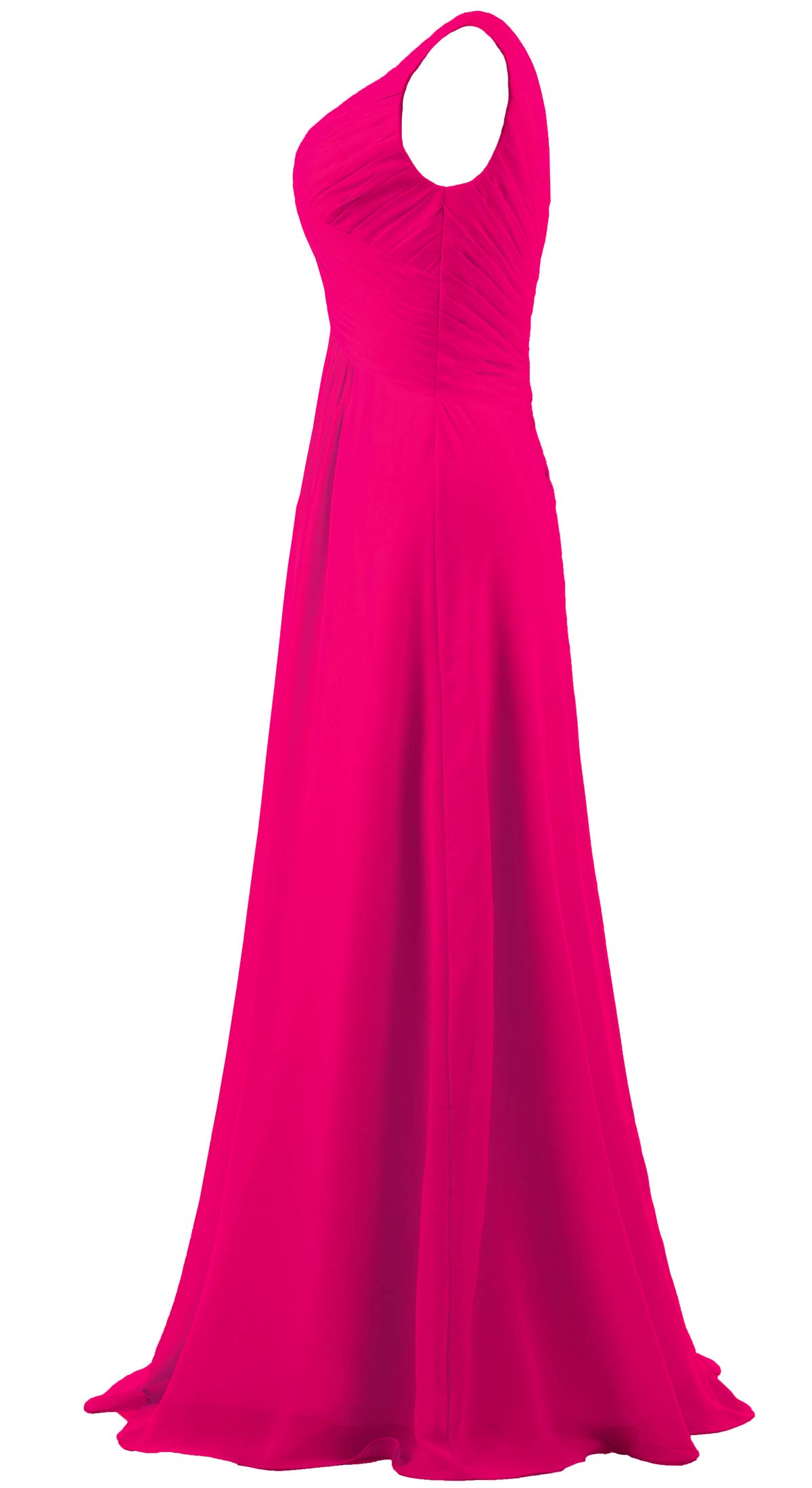 Elegant V-Neck Sleeveless Long Bridesmaid Dress for Women - 2023 Fall Formal Wedding Guest Evening Party Gown | Perfect for Weddings, Proms, Galas & Special Occasions