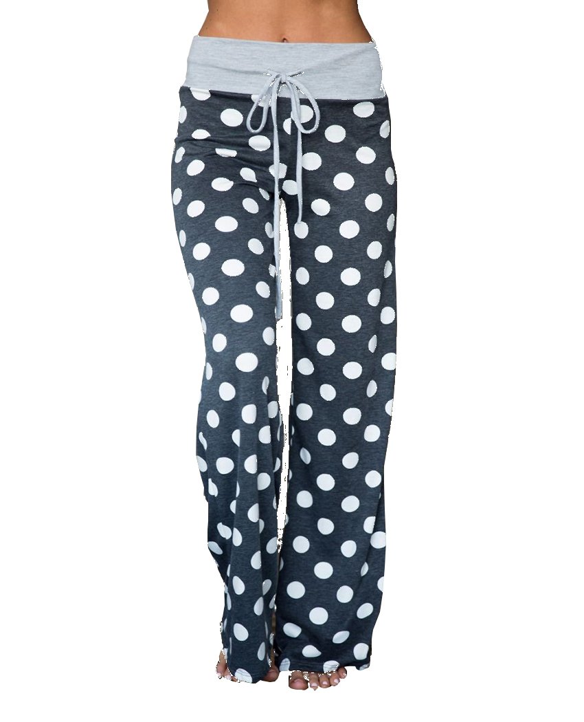 Hiwil Women's Modal Yoga Pants - Soft Foldover Wide Leg Lounge Pants with Drawstring Waist - Comfortable Stretchy Workout & Casual Pants for Yoga, Running, Travel & Home Wear