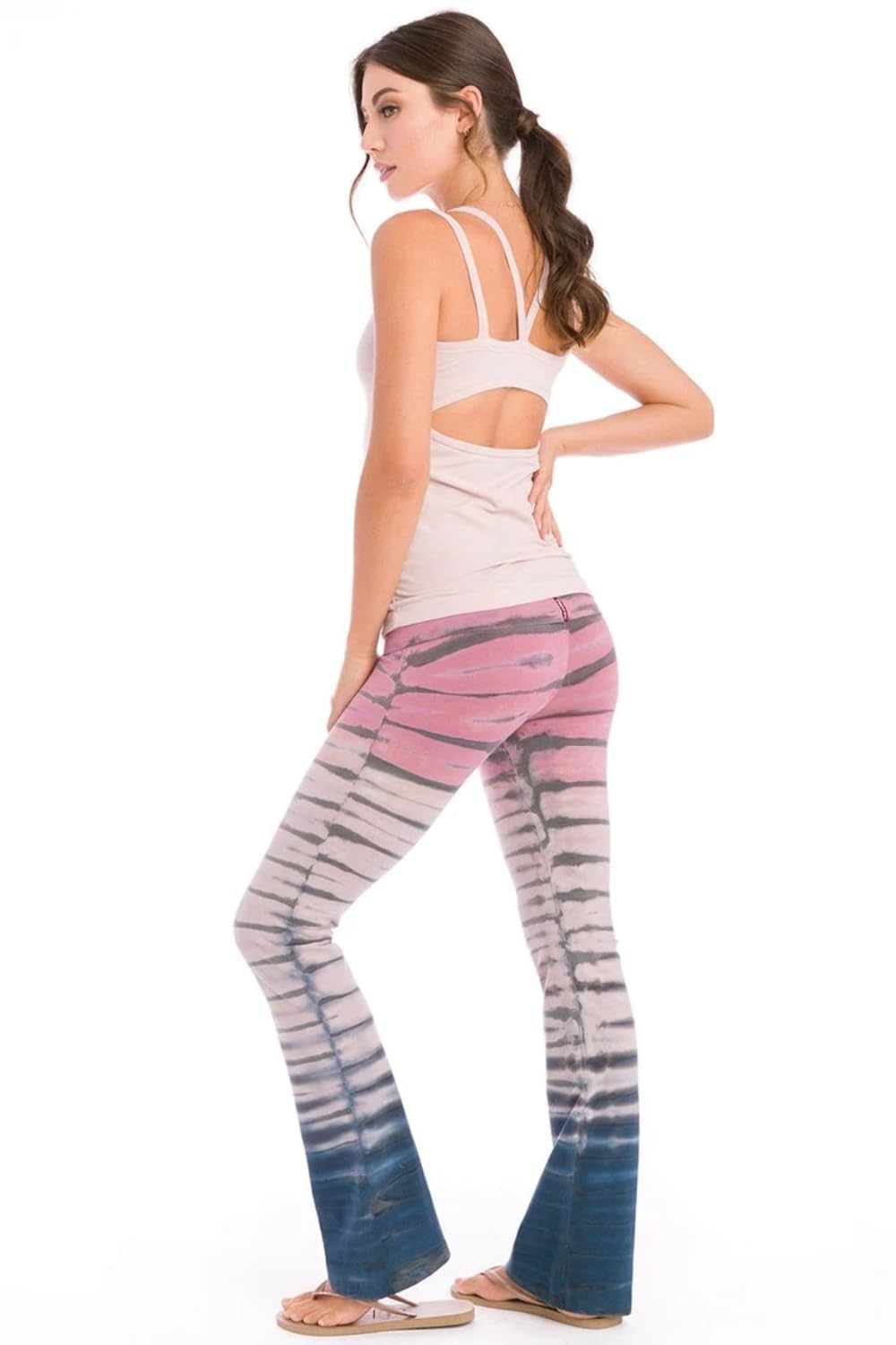 Stylish Hard Tail Roll Down Bootleg Flare Pants for Women - Vintage High Waisted Denim Jeans | Perfect for Casual Wear, Retro Outfits & Boho Fashion
