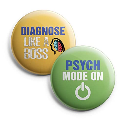 Premium Psychologist Pinback Buttons Set of 10 - High Quality Gift for Kids, Teens & Adults - Perfect for Stocking Stuffers, Corporate Giveaways & Party Favors - Great for Psychology Students, Therapists & Mental Health Awareness Events