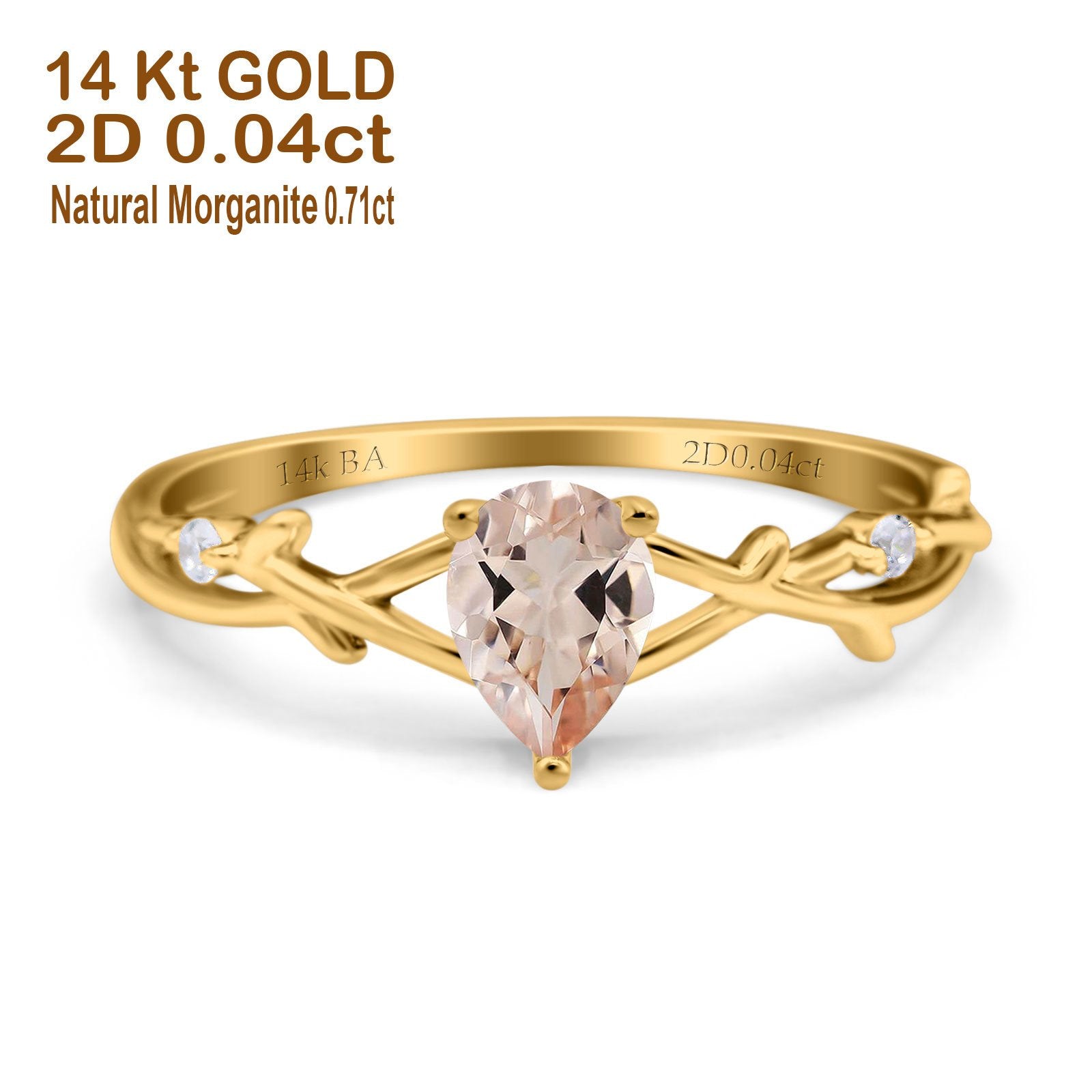 Yellow Gold Natural Morganite