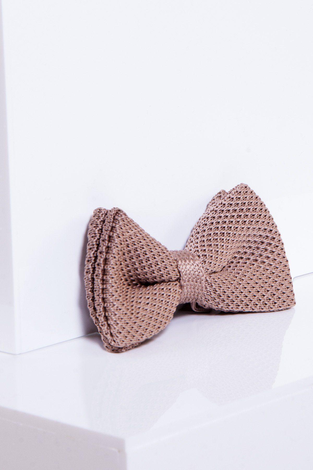 KB Knitted Double Layer Bow Tie in Oak - Elegant & Stylish Accessory for Weddings, Parties & Formal Events