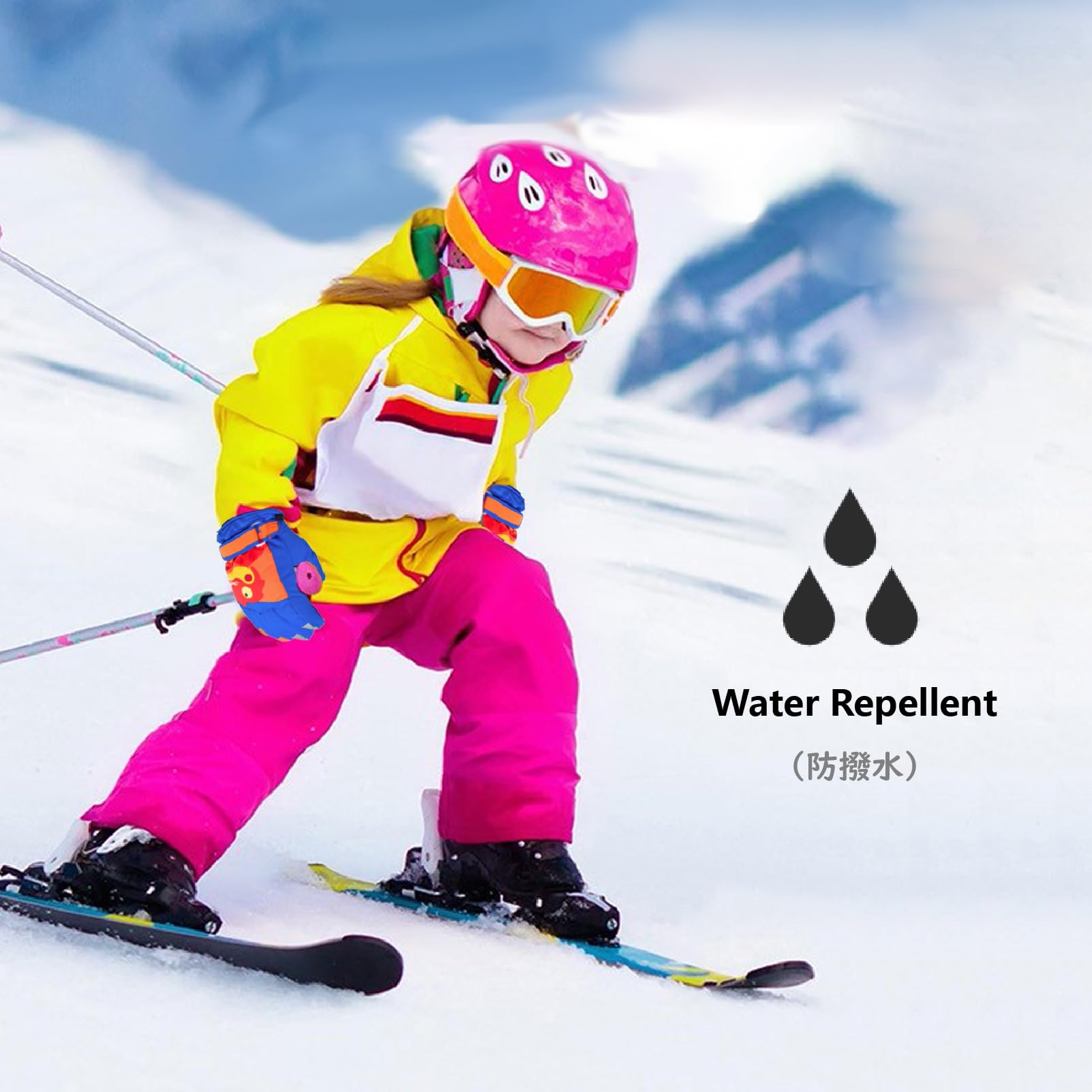JEELAD Kids Winter Snow Gloves - Waterproof Ski Gloves for Boys & Girls - Warm Snowboard Gloves for Cold Weather - Perfect for Skiing, Snowboarding & Outdoor Winter Play