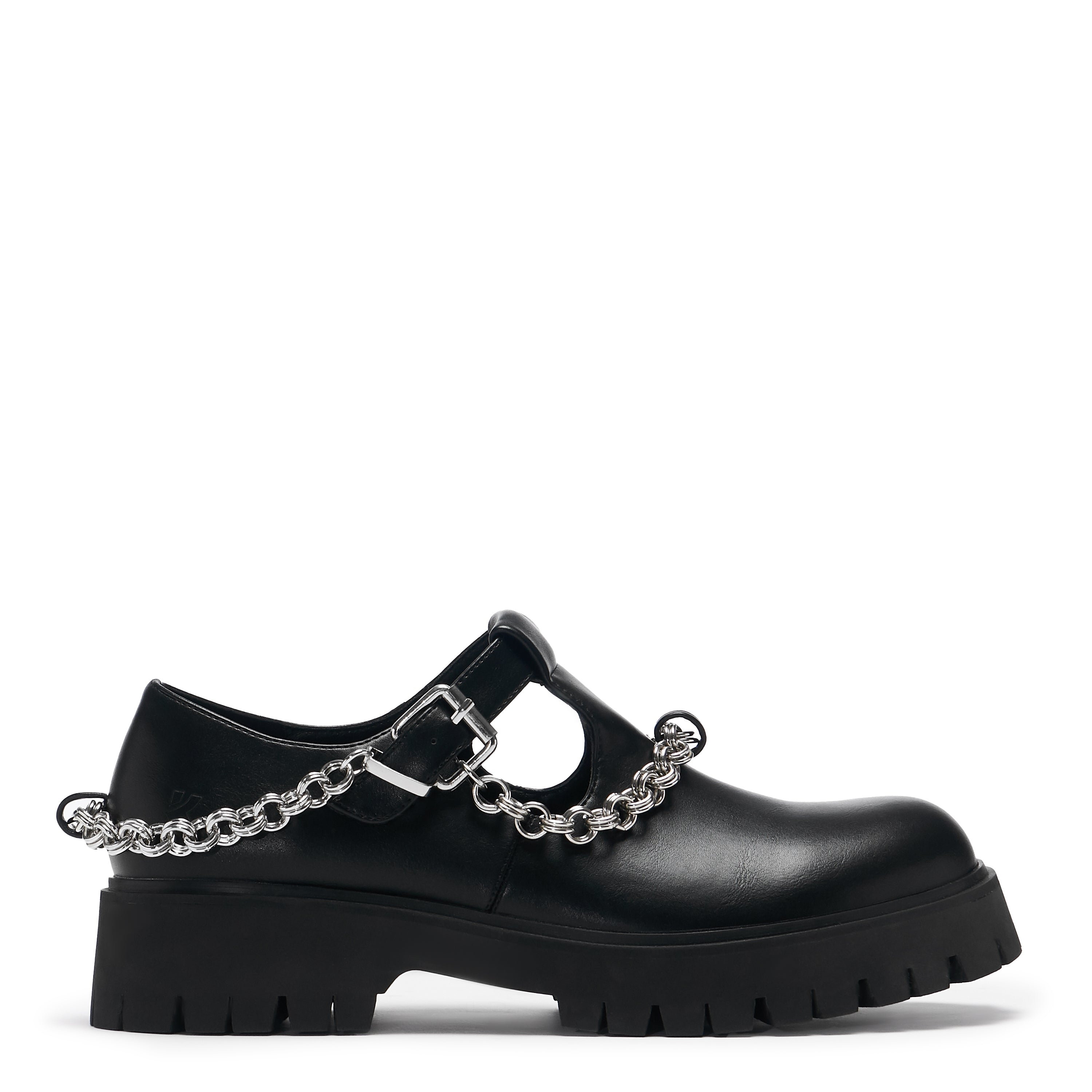 Cosmere Men's Chain Mary Janes Black Shoes - Stylish Gothic Punk Formal Footwear for Weddings, Parties & Cosplay