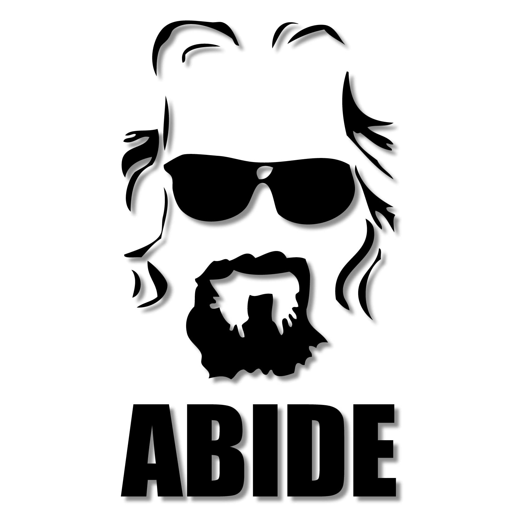 The Dude Abides Vinyl Sticker - 6-Year Permanent Outdoor Decal for Cars, Trucks, Laptops & Walls - Easy to Apply Bumper Sticker for Fans of The Big Lebowski - Perfect for Personalizing Vehicles, Electronics & Home Decor (White, 1-Pack)