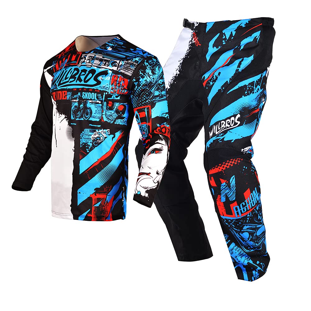 **Kids MX Motocross Jersey & Pant Set - Youth Off-Road Racing Gear for Boys & Girls - Perfect for ATV, MTB & Motorcycle Riding**