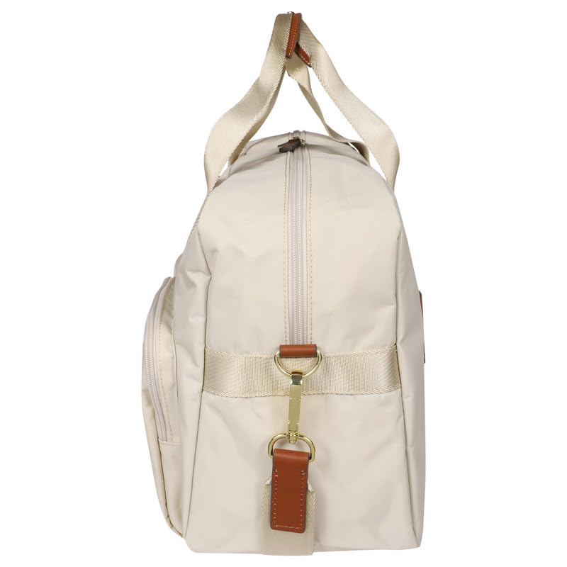Bric's X-BAG 18-Inch Cargo Duffle Bag - Premium Travel & Weekender Carry-On with Luggage Sleeve - Durable Satin Nylon for Business Trips & Weekend Getaways - Beige