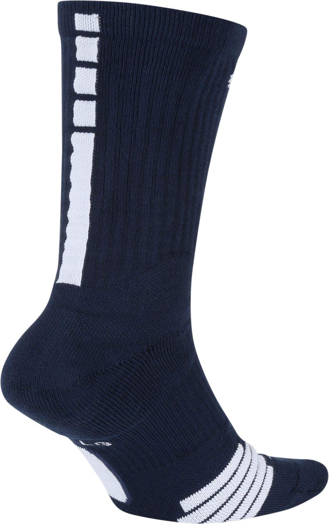 Nike Elite Basketball Crew Socks for Men & Women - Moisture-Wicking, Cushioned Ankle Support (Midnight Navy/White) - Perfect for Basketball, Sports & Casual Wear