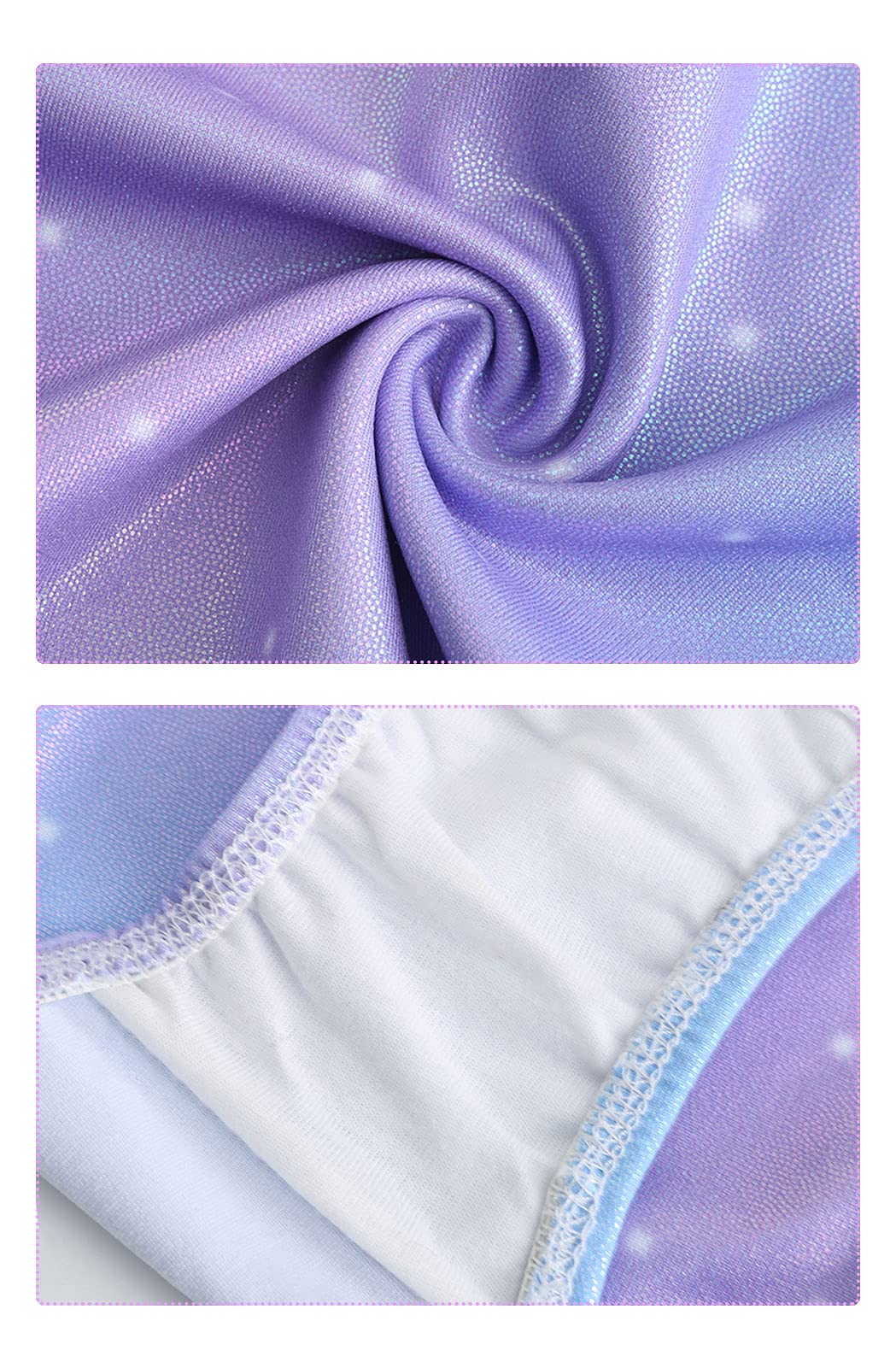 Happy Cherry Little Girls One Piece Gymnastics Leotard - Long Sleeve Athletic Ballet Dance Leotards for Ballerina, Dancewear for Recitals, Performances & Practice