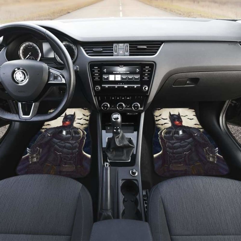 Batman Themed Car Floor Mats - Non-Slip Custom Fit for Cars, SUVs & Trucks - Perfect for Superhero Fans & Batman Collectors - Ideal for Daily Commute, Road Trips & Car Shows