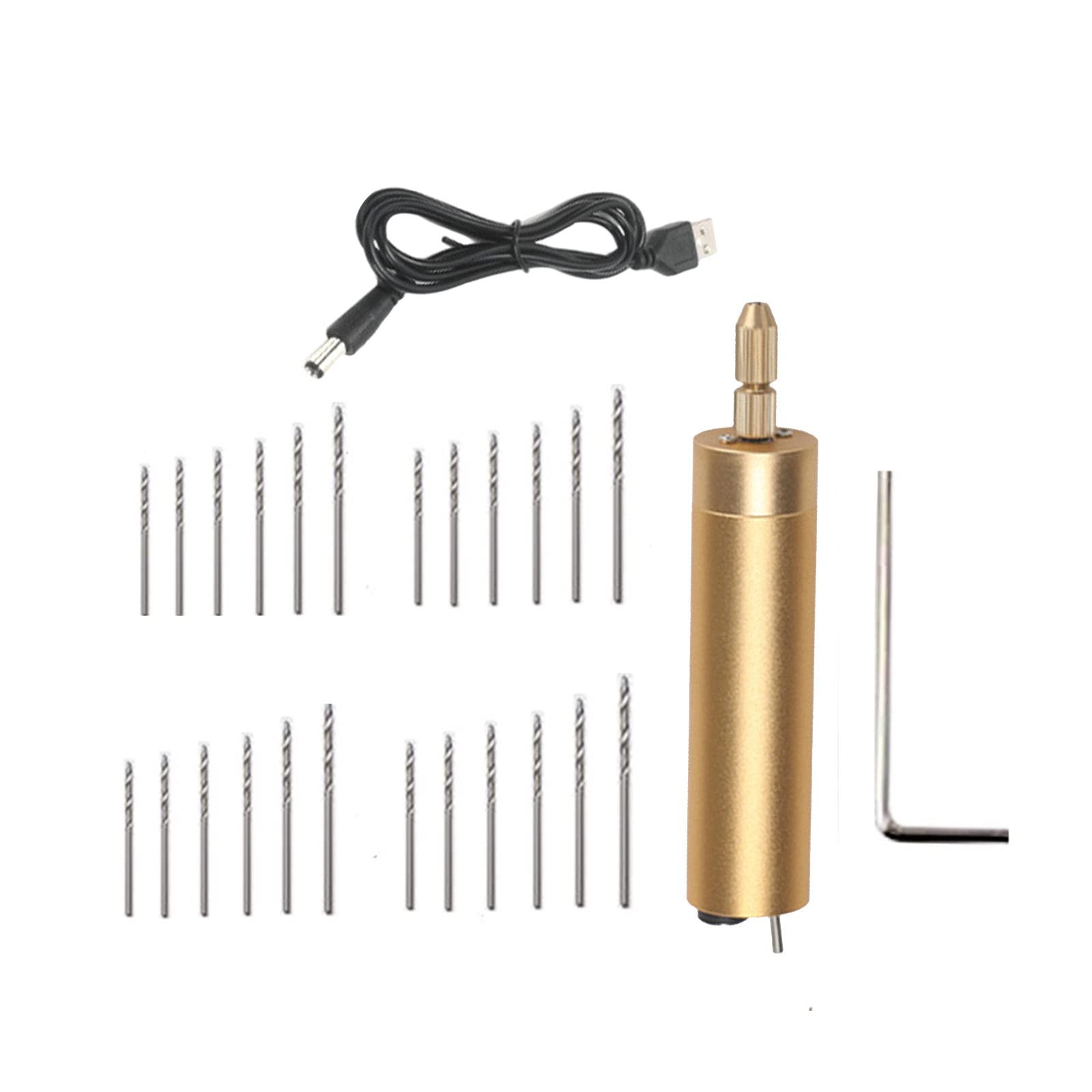Oshhni Portable Electric Hand Drill with Humanized Handle - 24pcs Precision Repair Tool Kit for PCB, Metal, Wood & Plastic - Ideal for DIY Projects, Home Repairs & Travel Use
